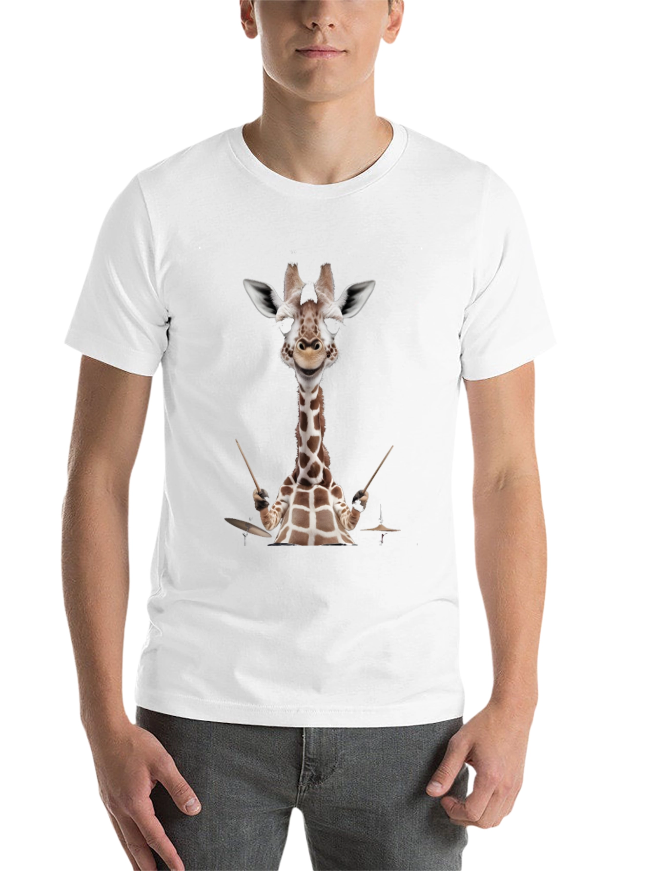 Black Giraffe Drummer Graphic Tee view 14
