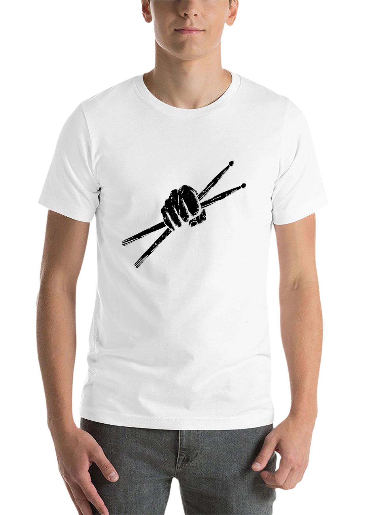 Black Drummer's Grip Black Tee - Rock Out in Style! view 14