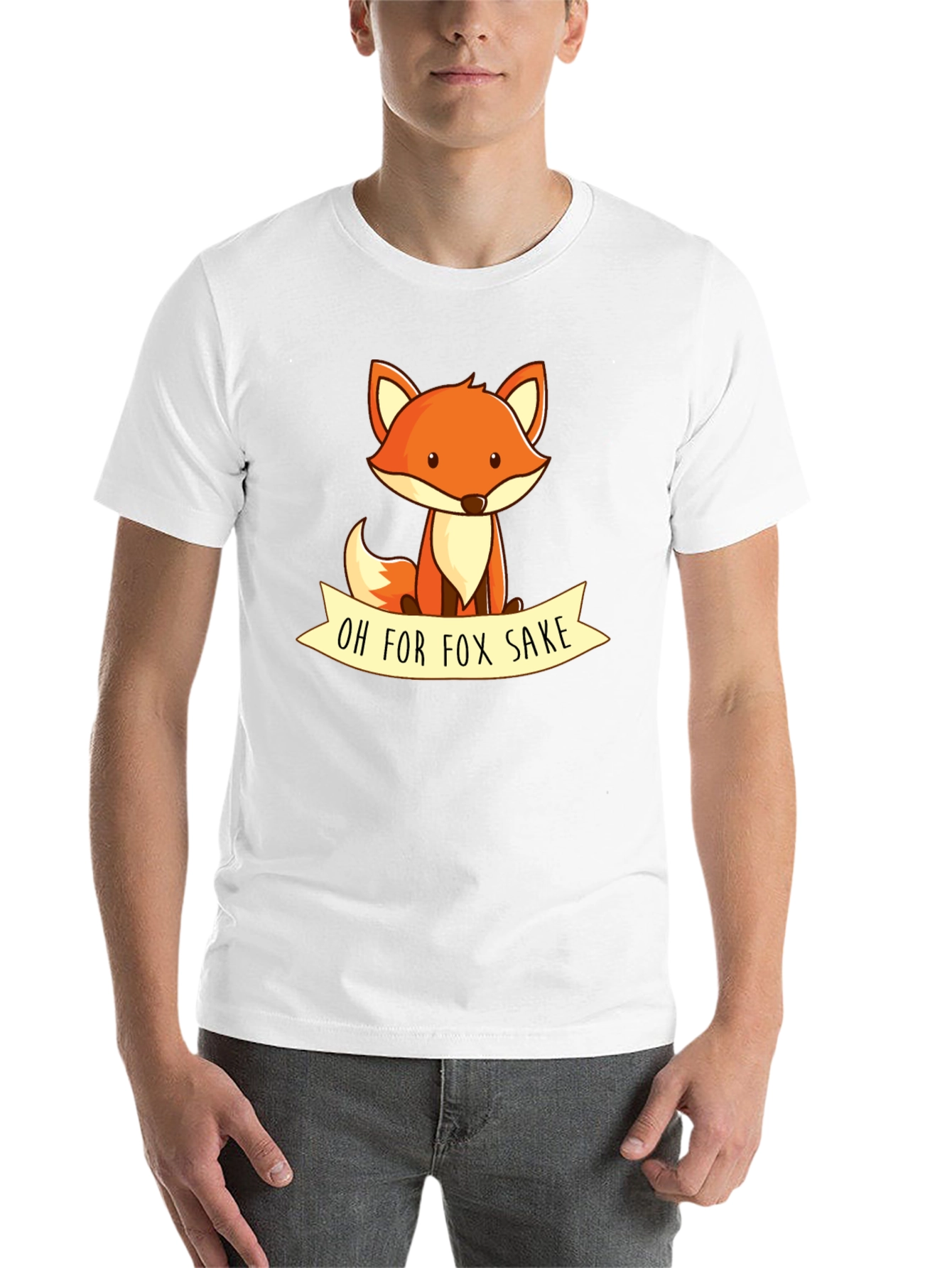 Black Oh For Fox Sake T-Shirt - Cute Animal Graphic Tee view 14
