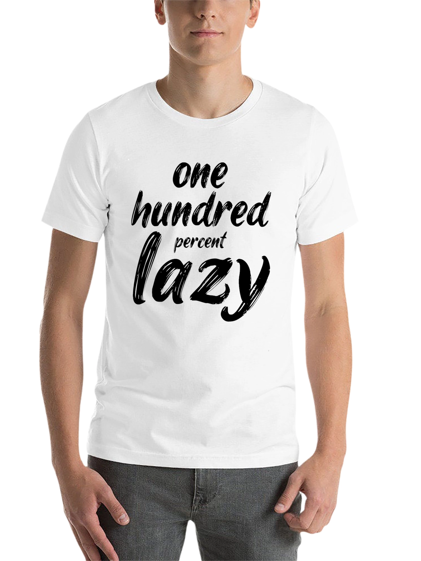 Black One Hundred Percent Lazy Black T-Shirt view 14