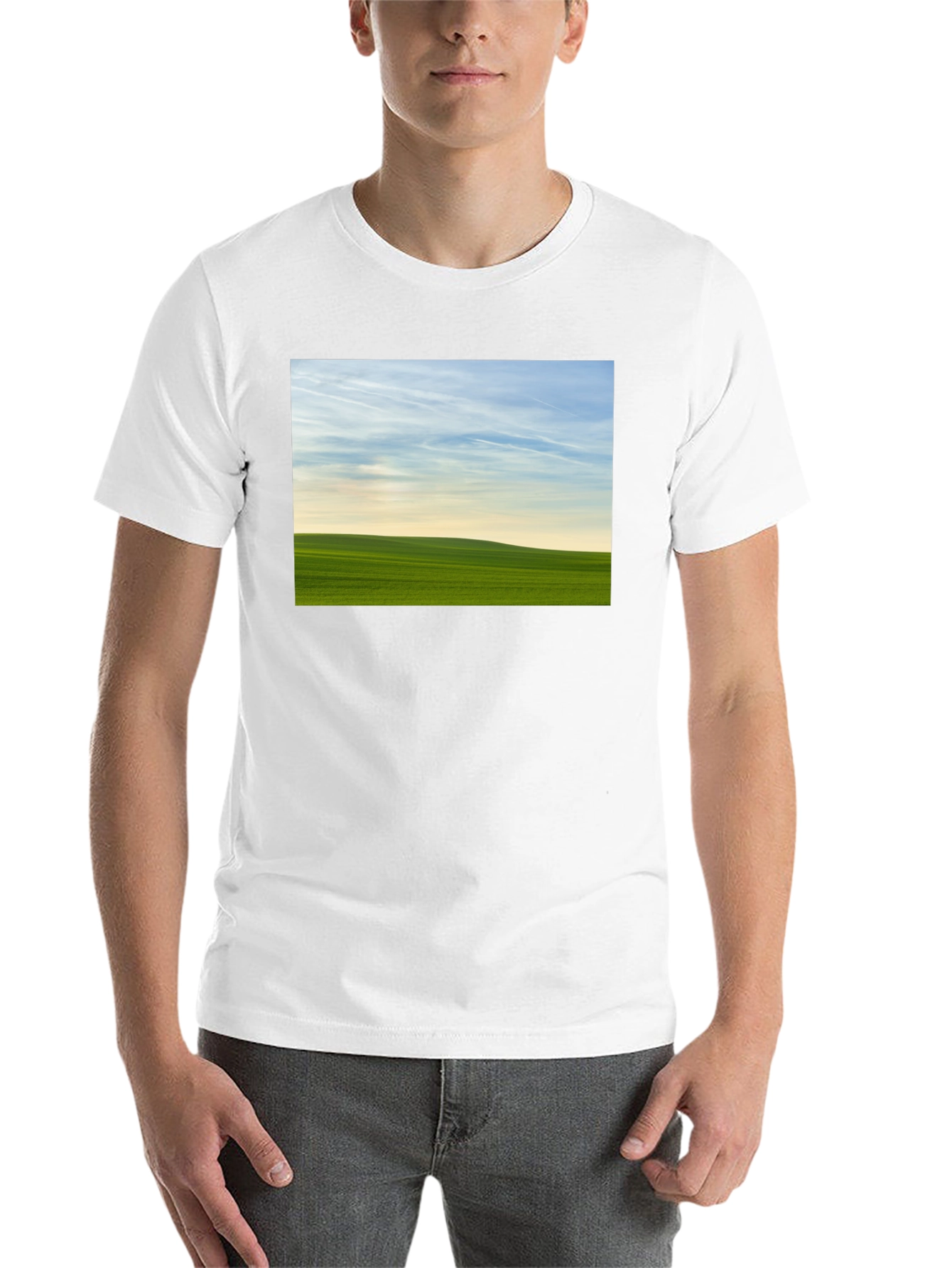 Green Field Horizon Graphic Tee - 14