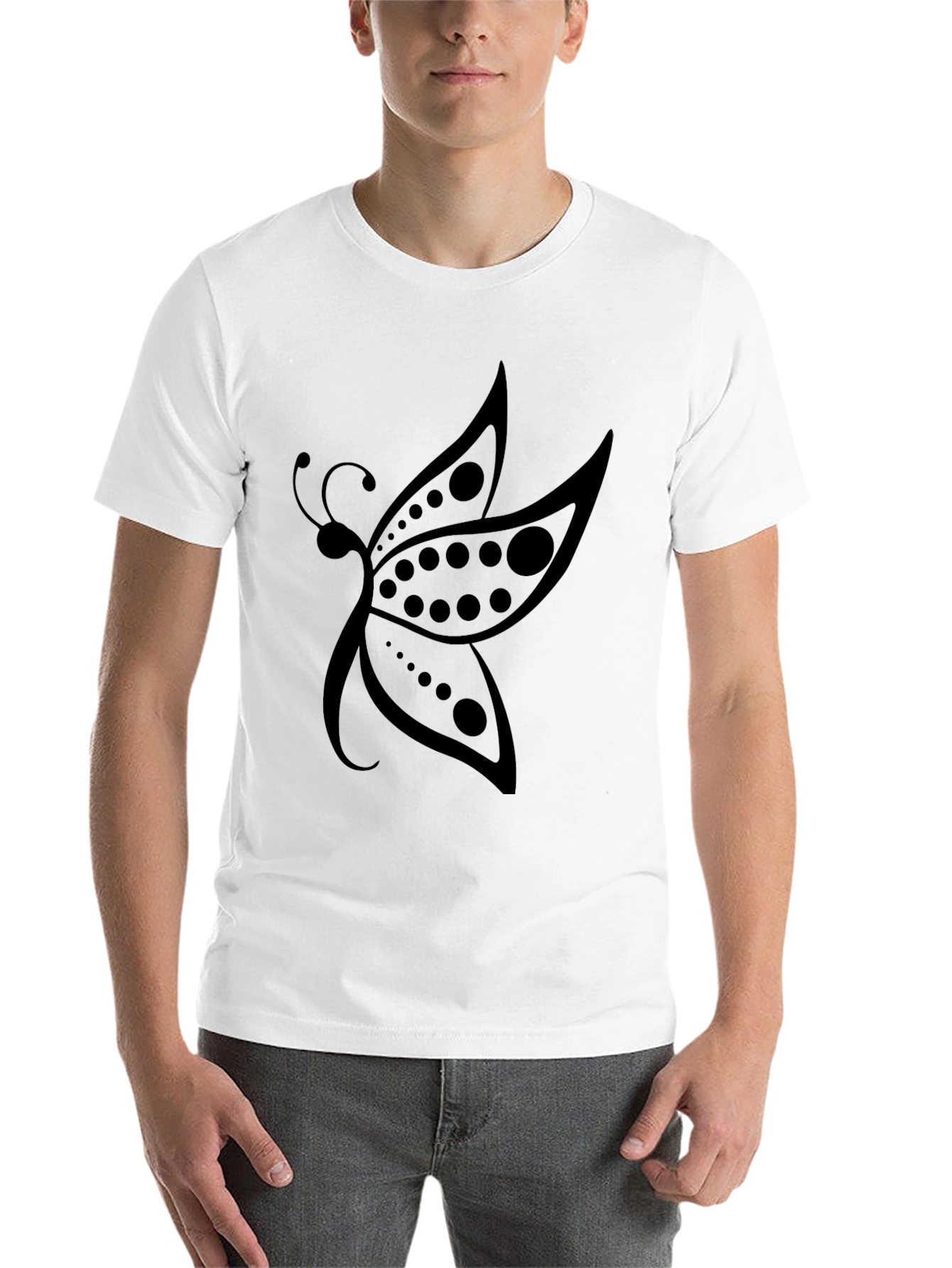 Black Butterfly Graphic T-Shirt - Stylish Black Tee view 14