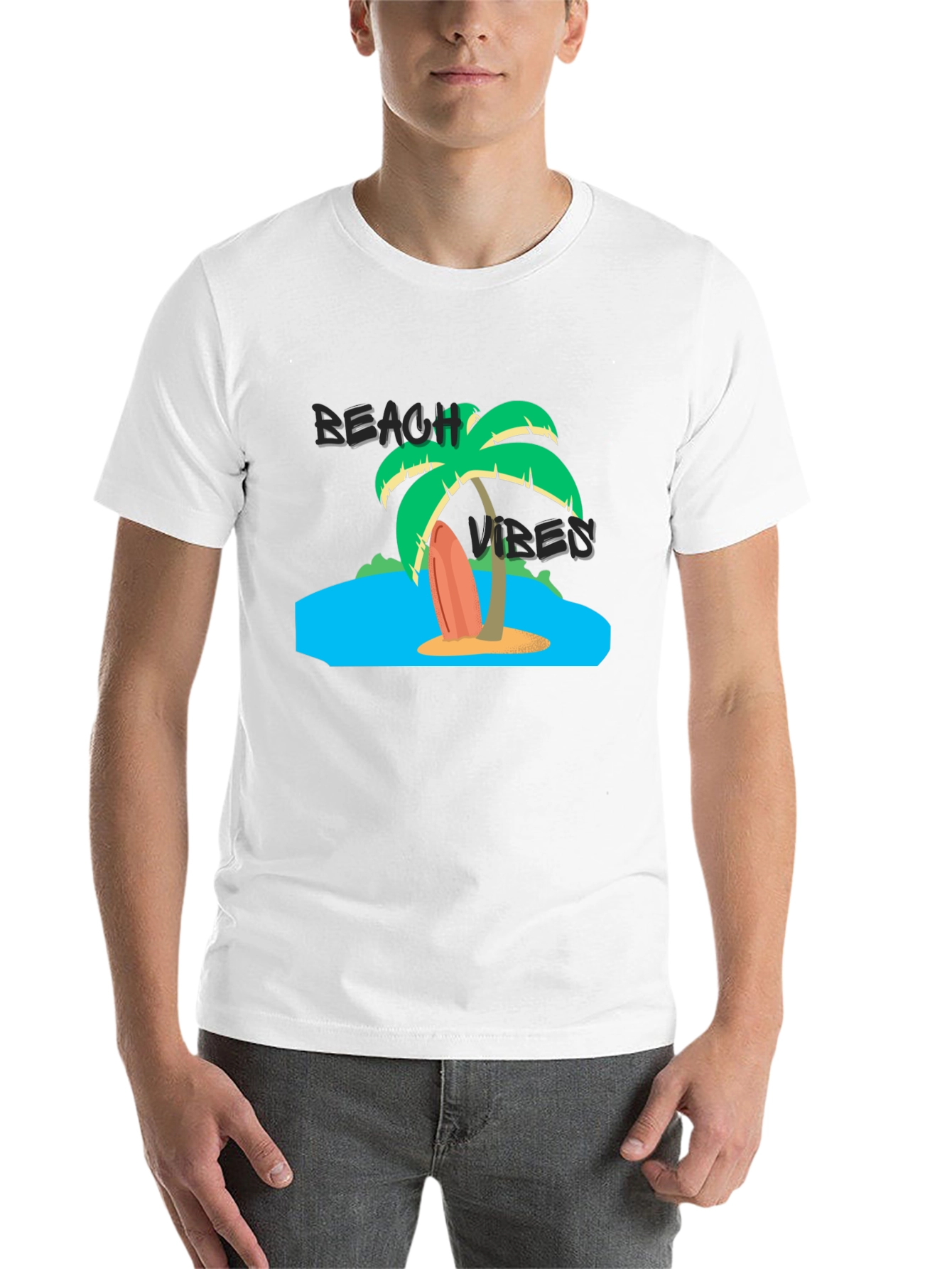 Black Beach Vibes Graphic Black T-Shirt view 14