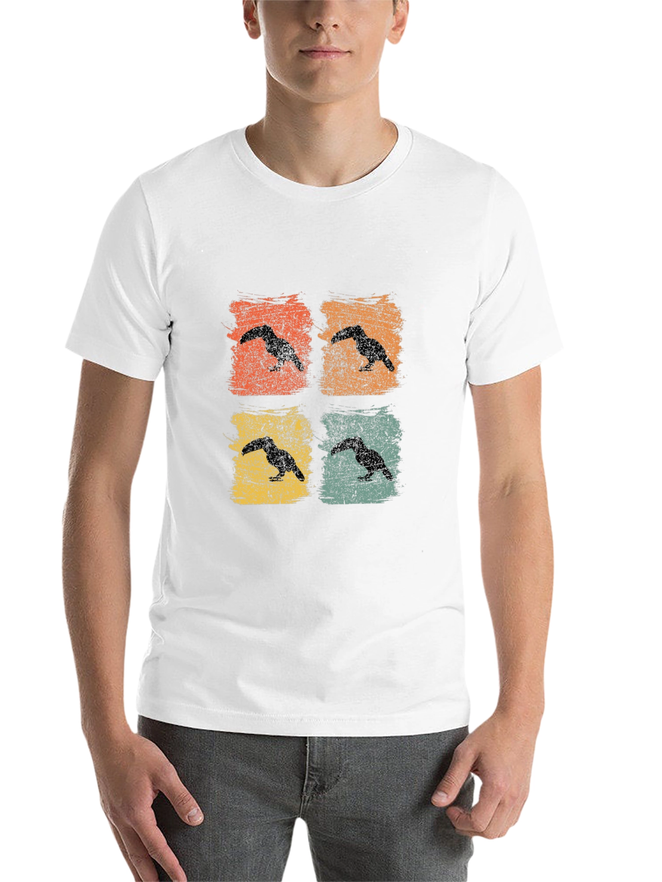 Black Retro Toucan Graphic T-Shirt view 14