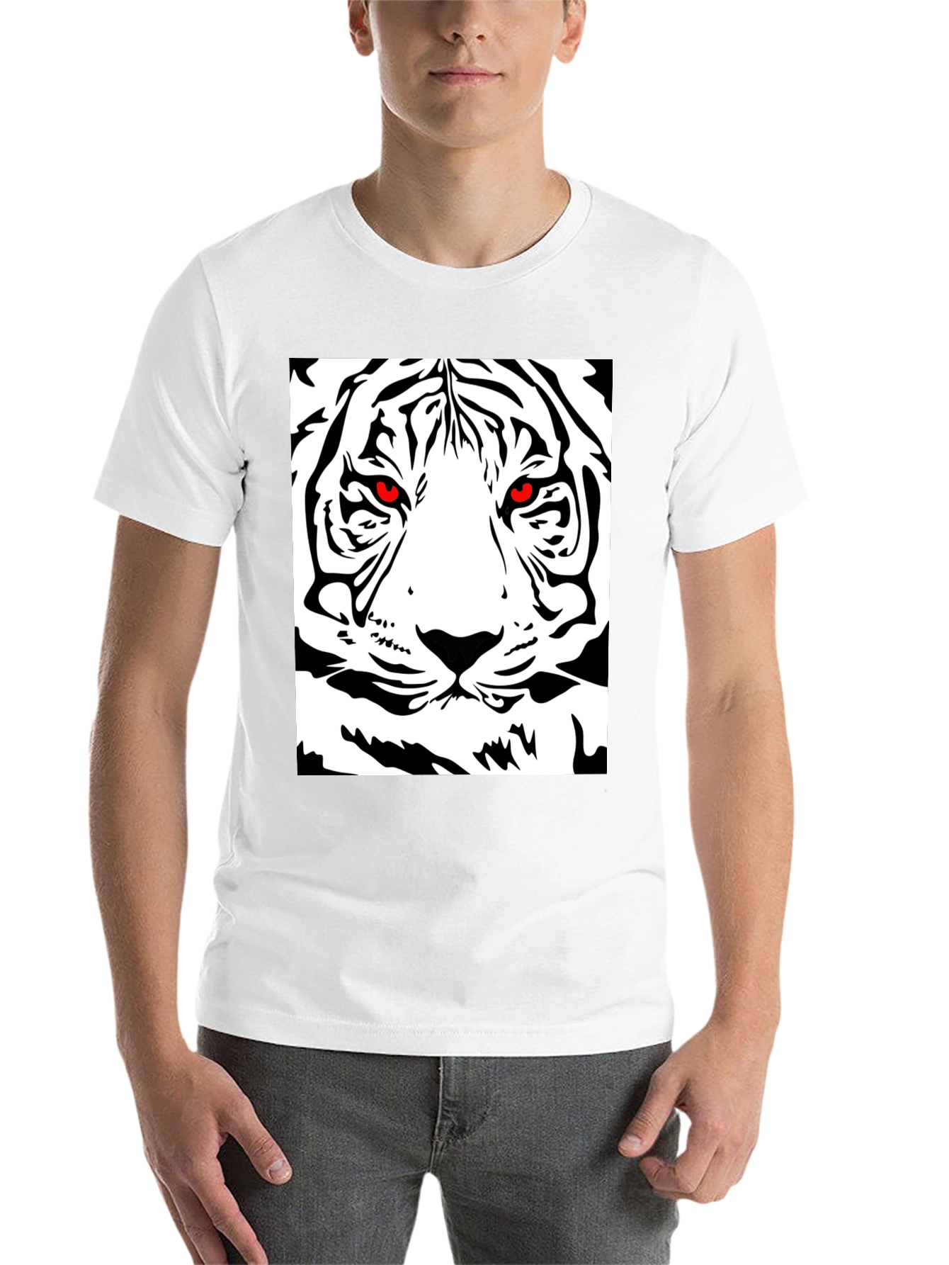 Black Tiger Graphic Tee - Bold Black T-Shirt view 14