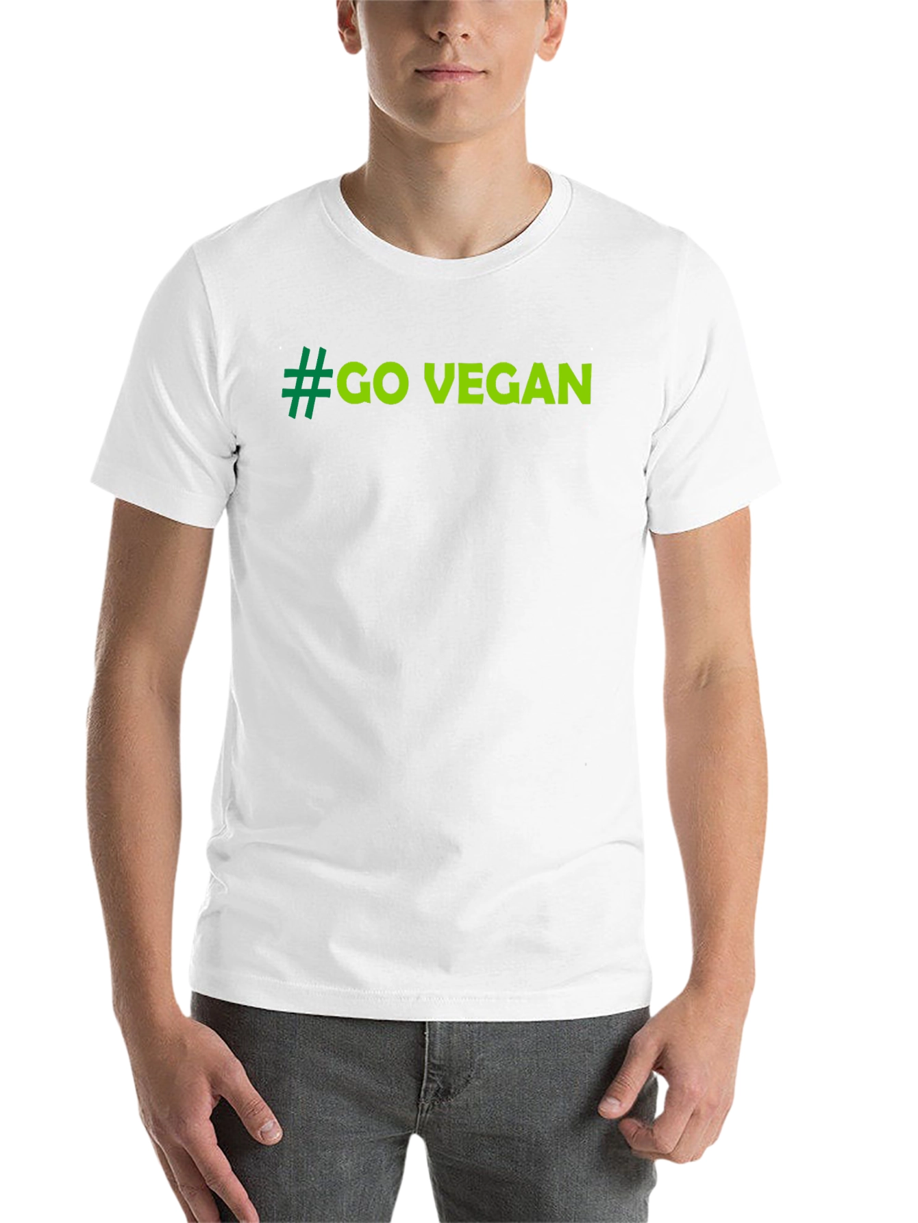 Black Go Vegan Tee - Black Cotton T-Shirt view 14