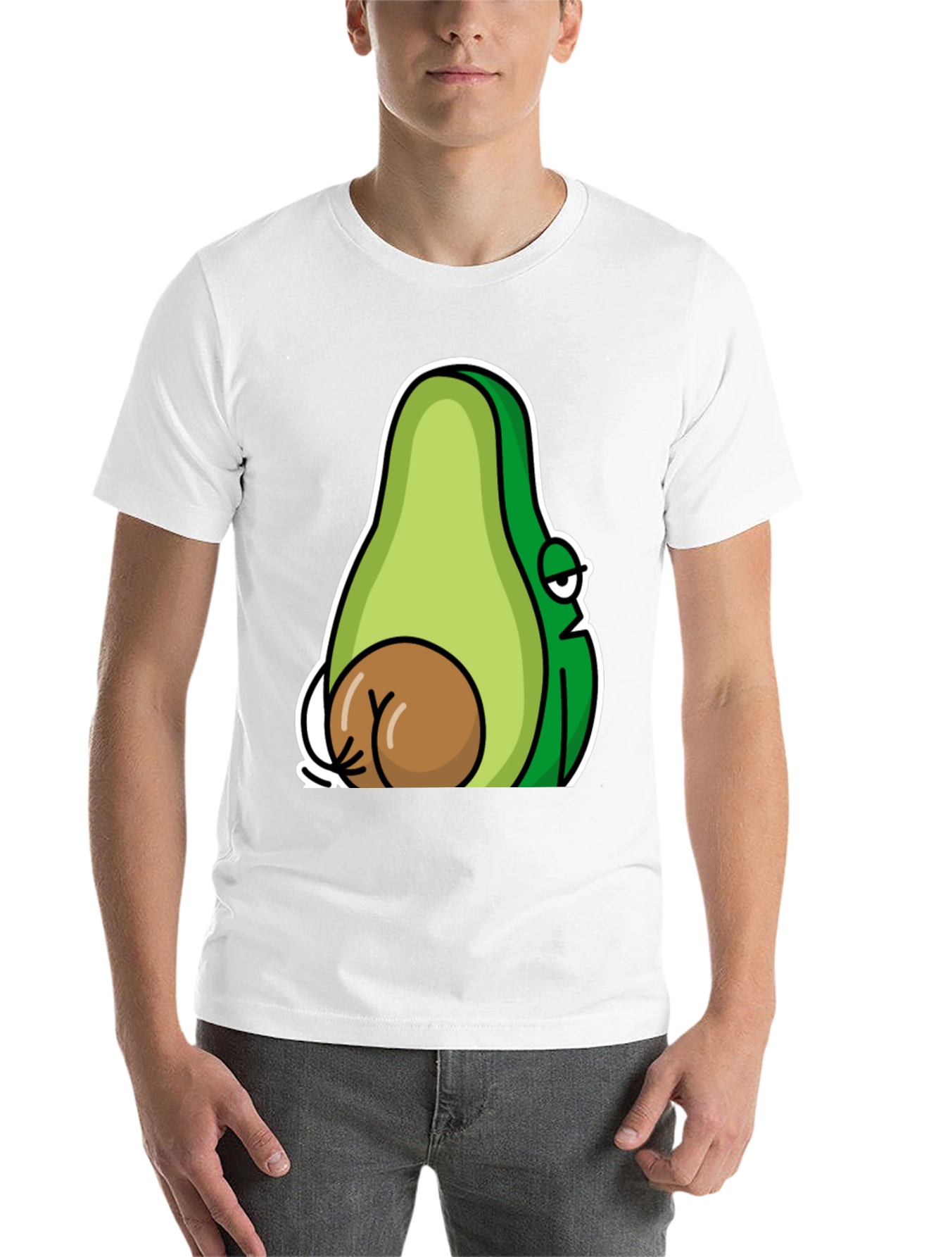 Black Funny Avocado T-Shirt - Novelty Graphic Tee view 14