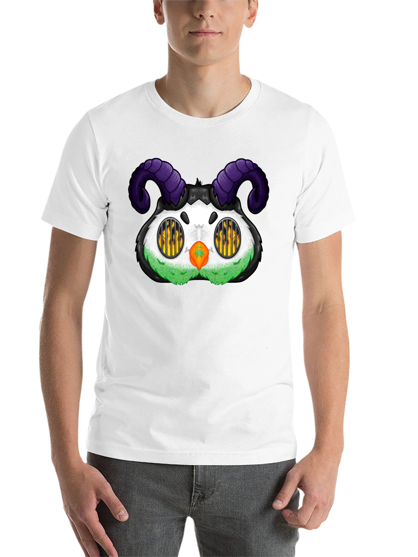 Black Monster T-Shirt with Horns view 14