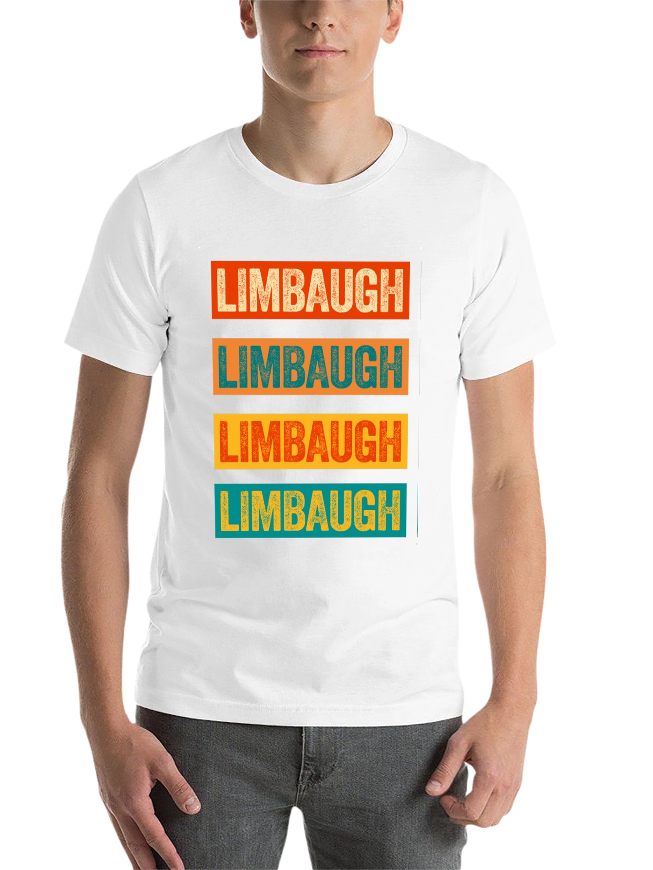 Black Limbaugh T-Shirt Retro Style Graphic Tee view 14