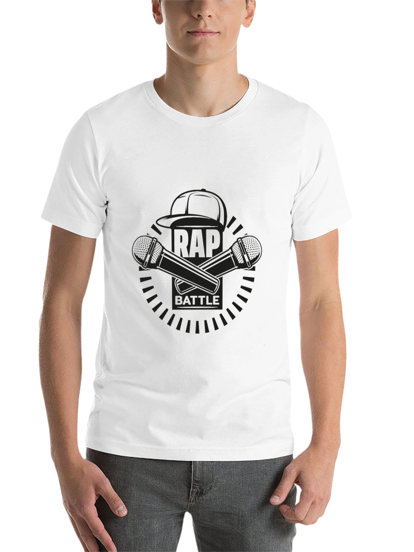 Black Rap Battle Graphic T-Shirt - Black view 14