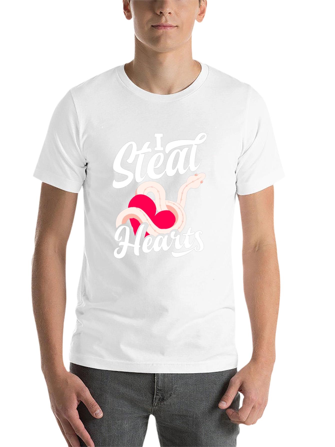 Black I Steal Hearts Snake Graphic Tee view 14