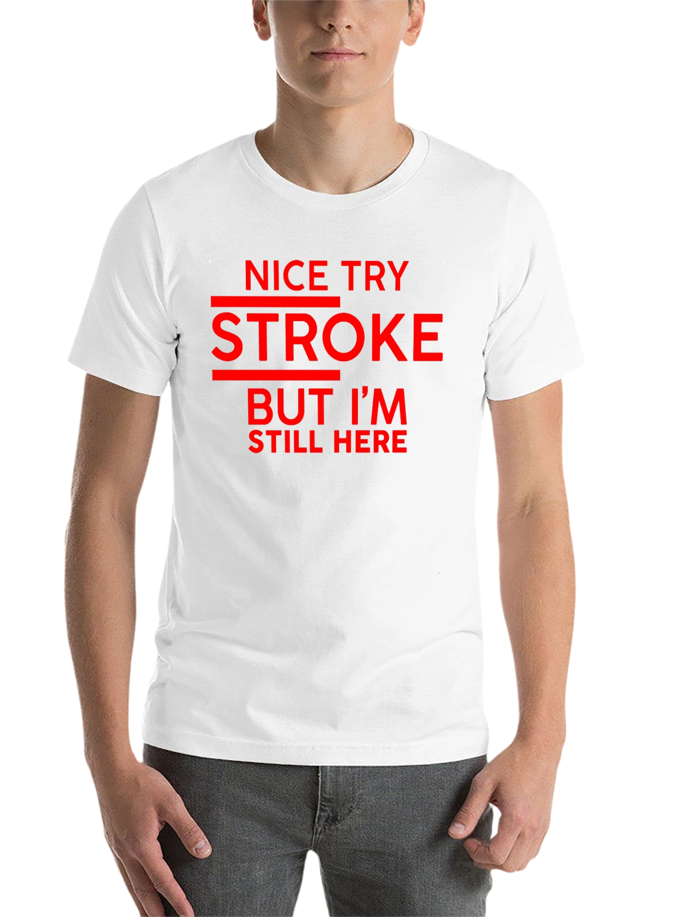 Black Funny Stroke Survivor Graphic Tee view 14