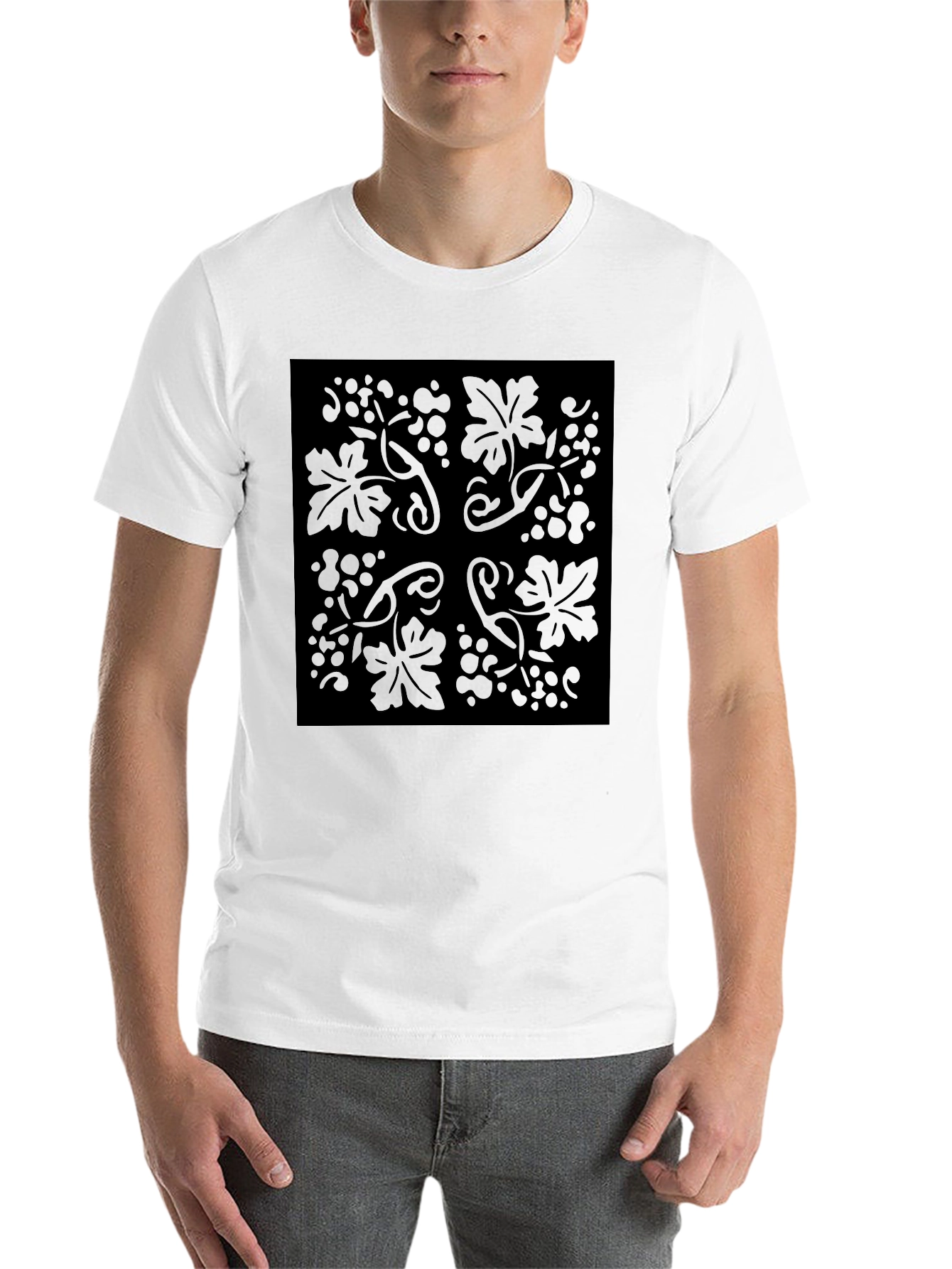 Black Black Floral Vine Graphic Tee view 14