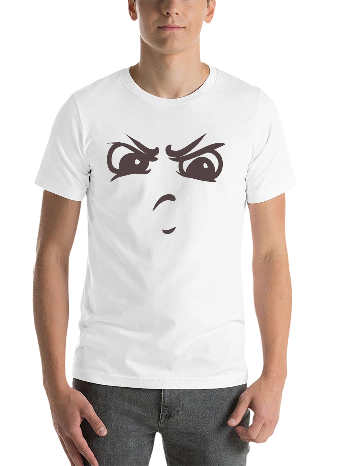 Black Funny Angry Face T-Shirt - Express Yourself! view 14