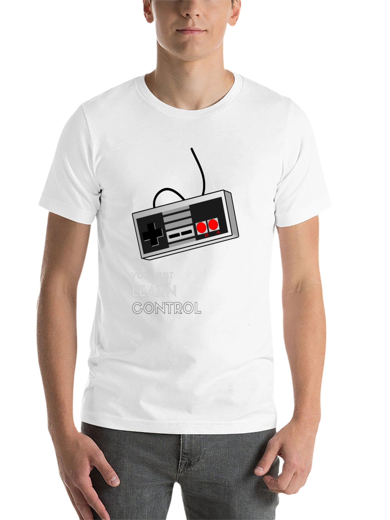 Black Retro Gamer T-Shirt - Learn Control view 14