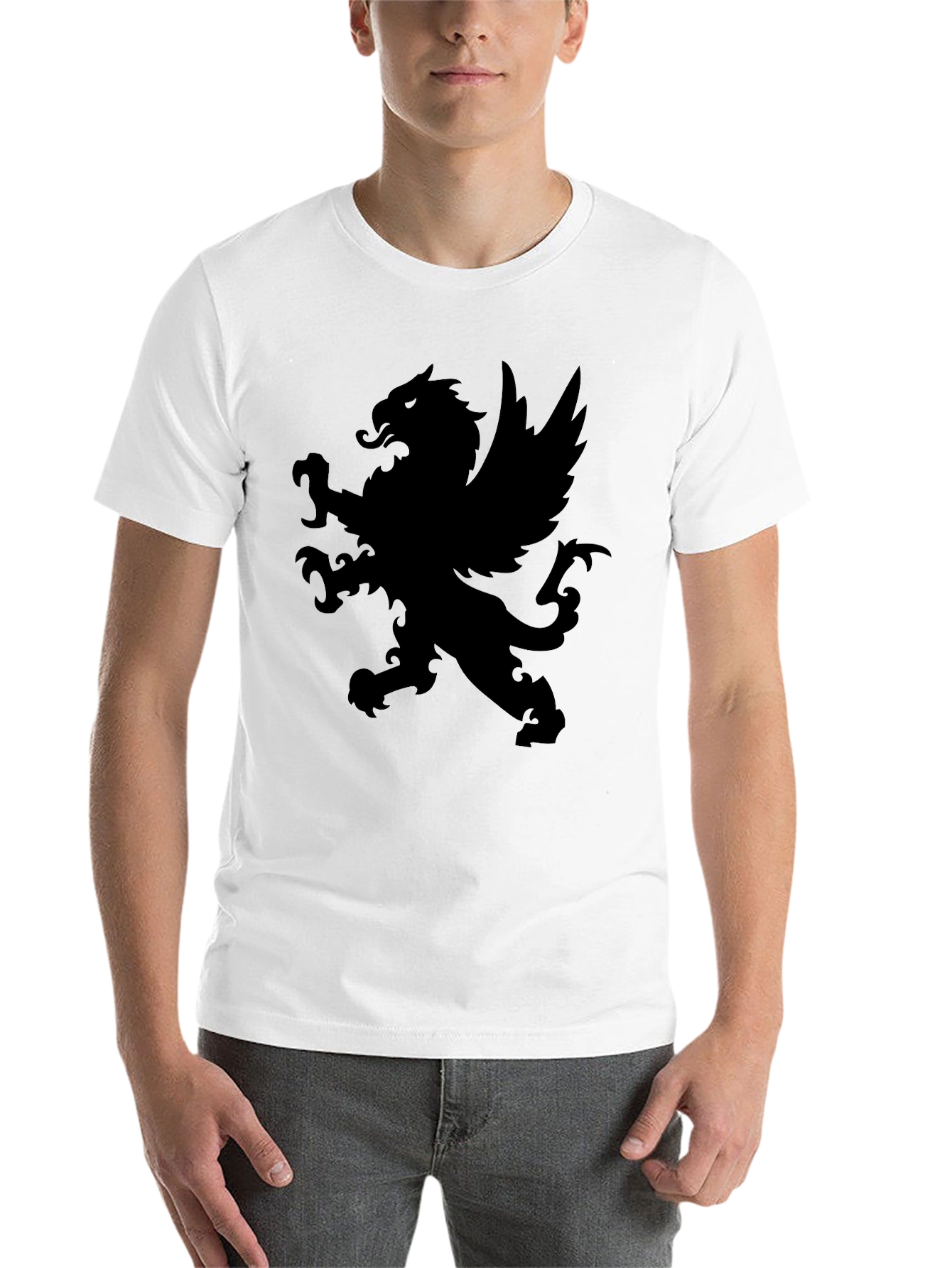 Black Gryphon Graphic Black T-Shirt view 14