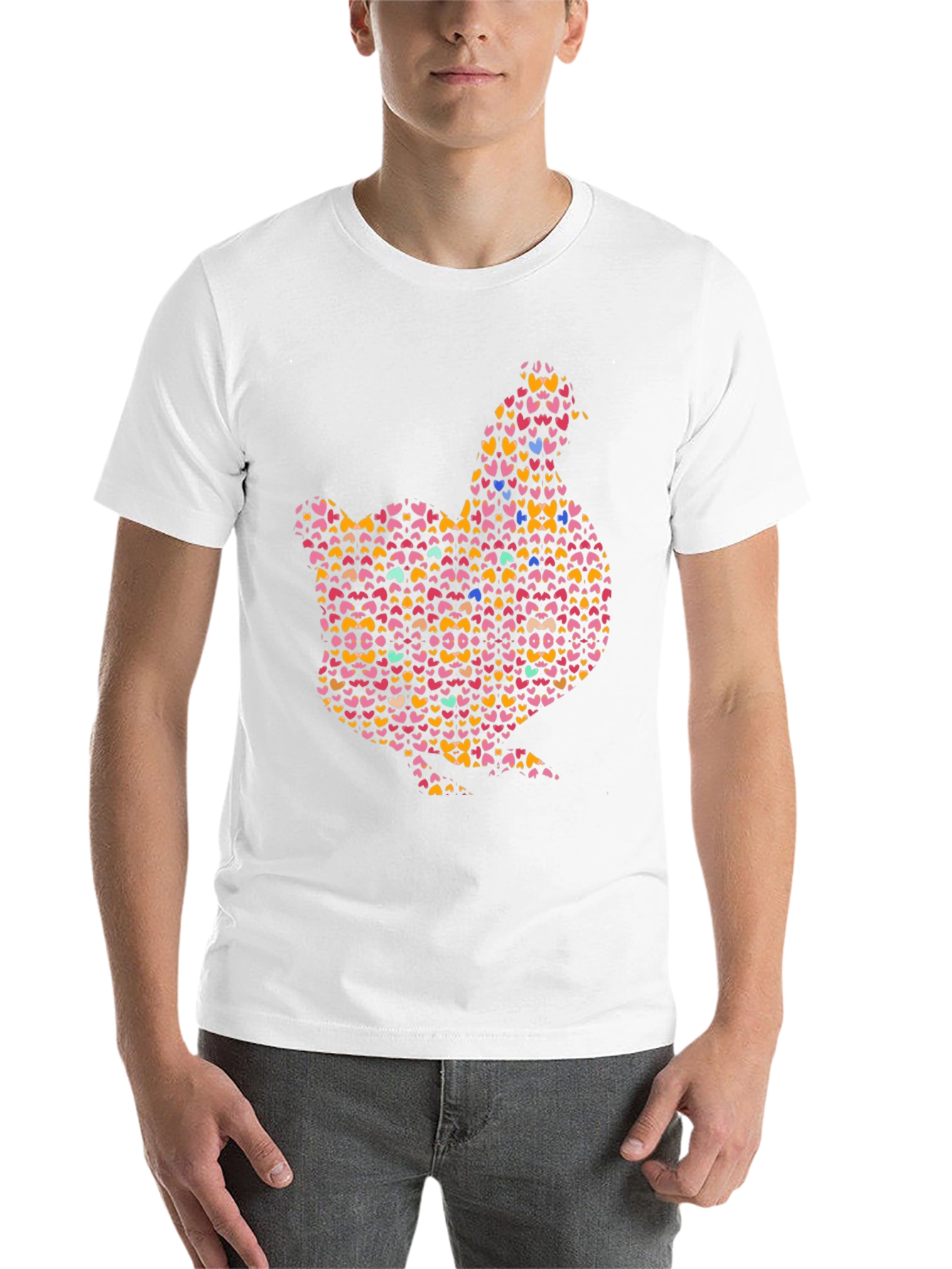 Black Heart Chicken Graphic Black T-Shirt view 14