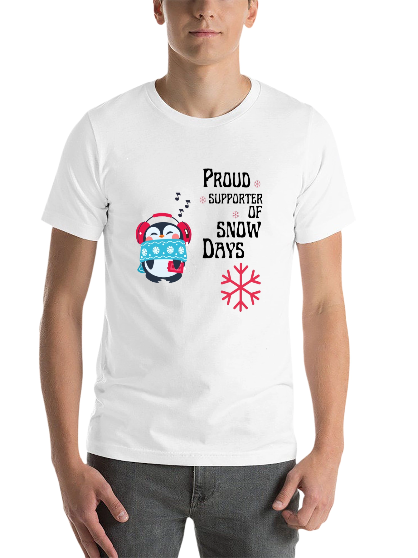 Black Snow Day Supporter Graphic Tee view 14