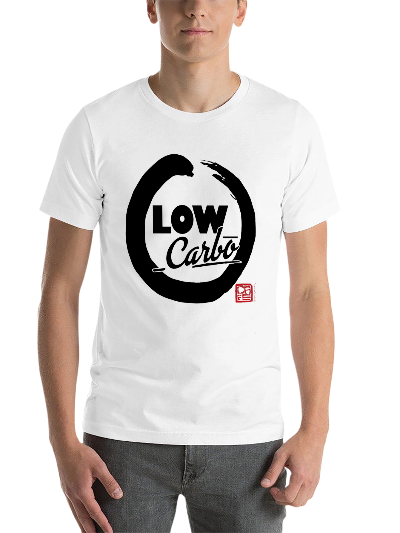 Black Low Carbo Graphic Tee - Zen Circle Design view 14