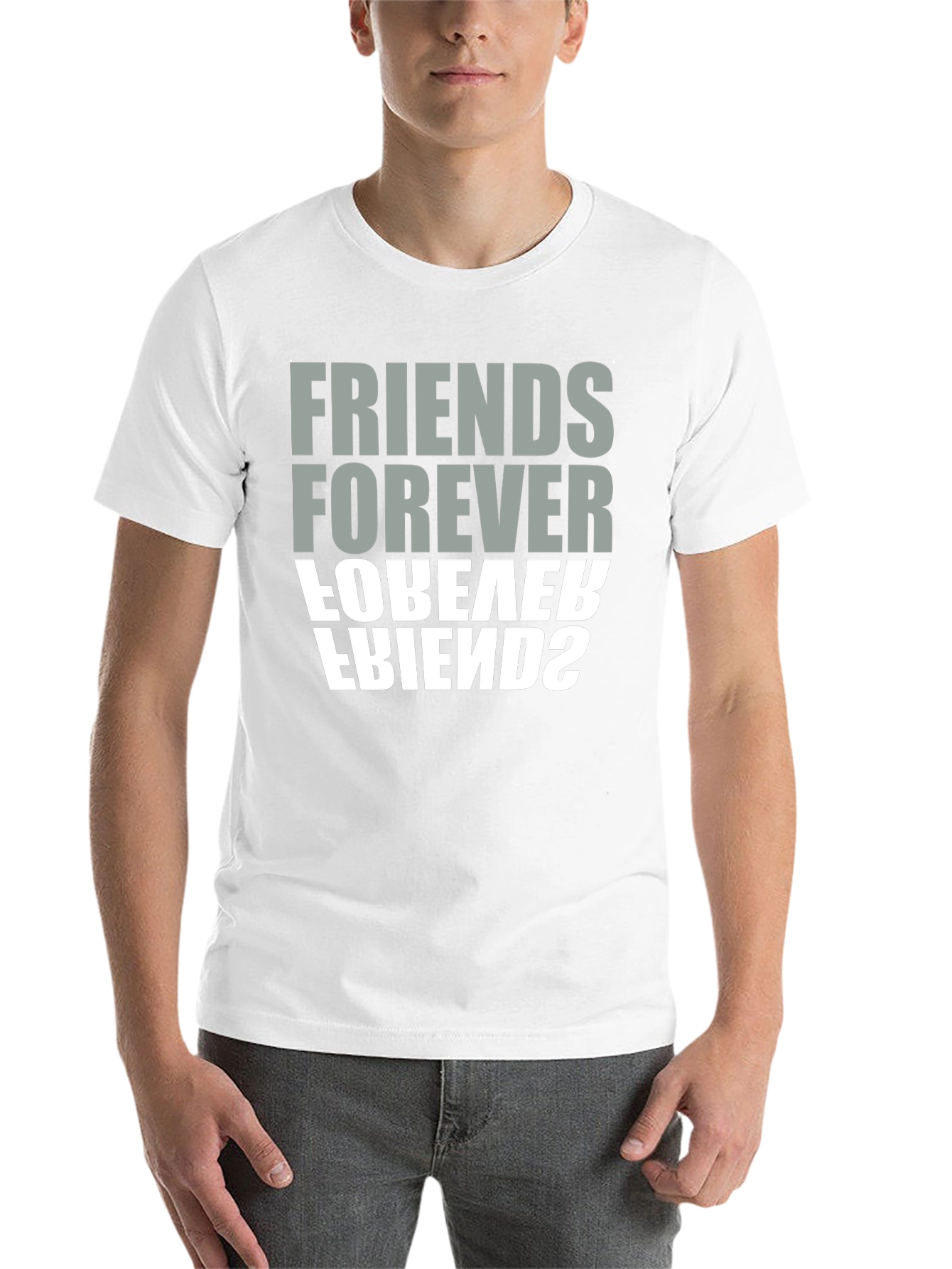 Black Friends Forever Graphic Tee - Black Crew Neck view 14