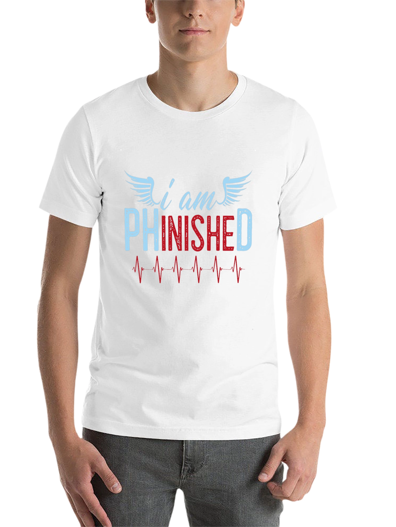 Black I am Phinished T-Shirt - Funny Sarcastic Tee view 14