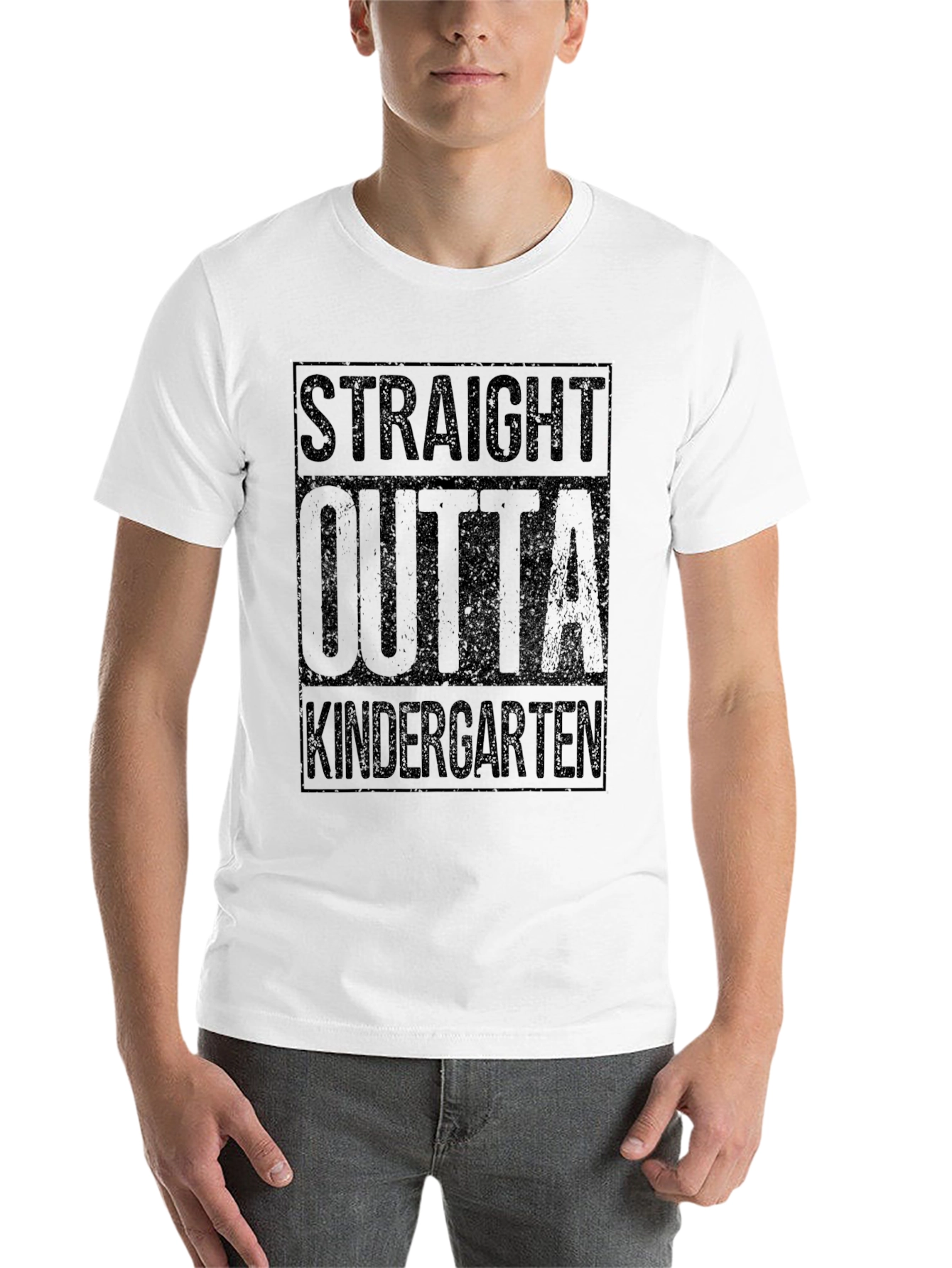 Straight Outta Kindergarten Black T-Shirt - 14