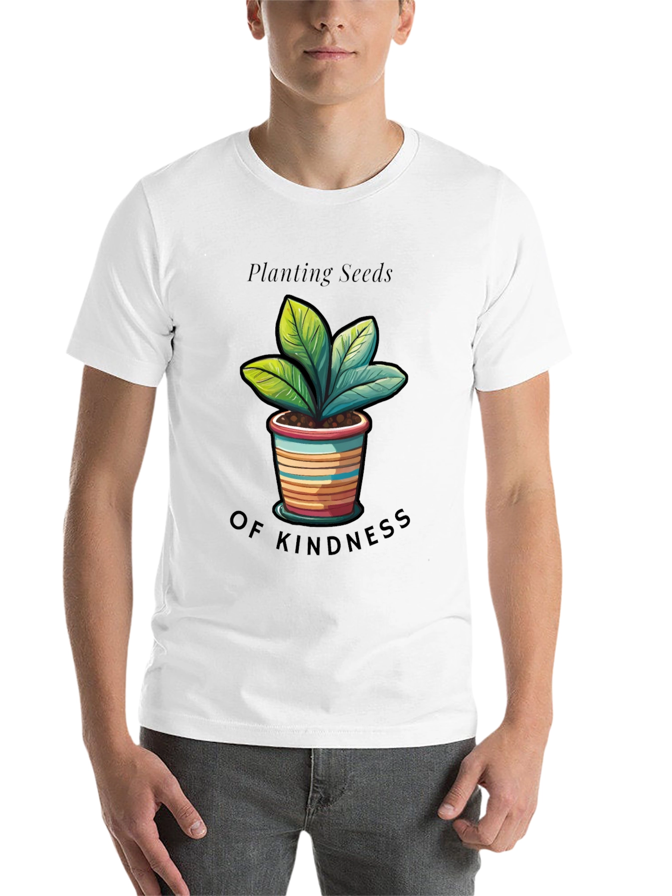 Black Planting Seeds of Kindness Graphic Tee view 14