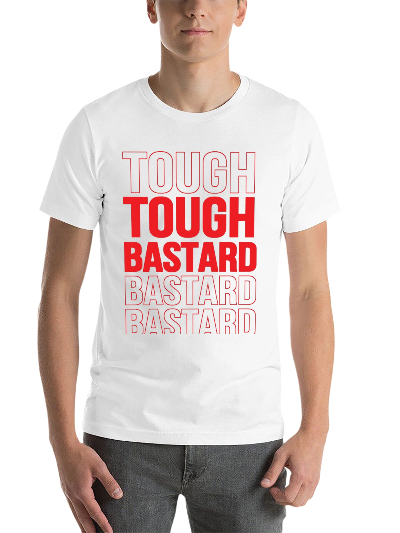 Black Tough Bastard Graphic Tee view 14