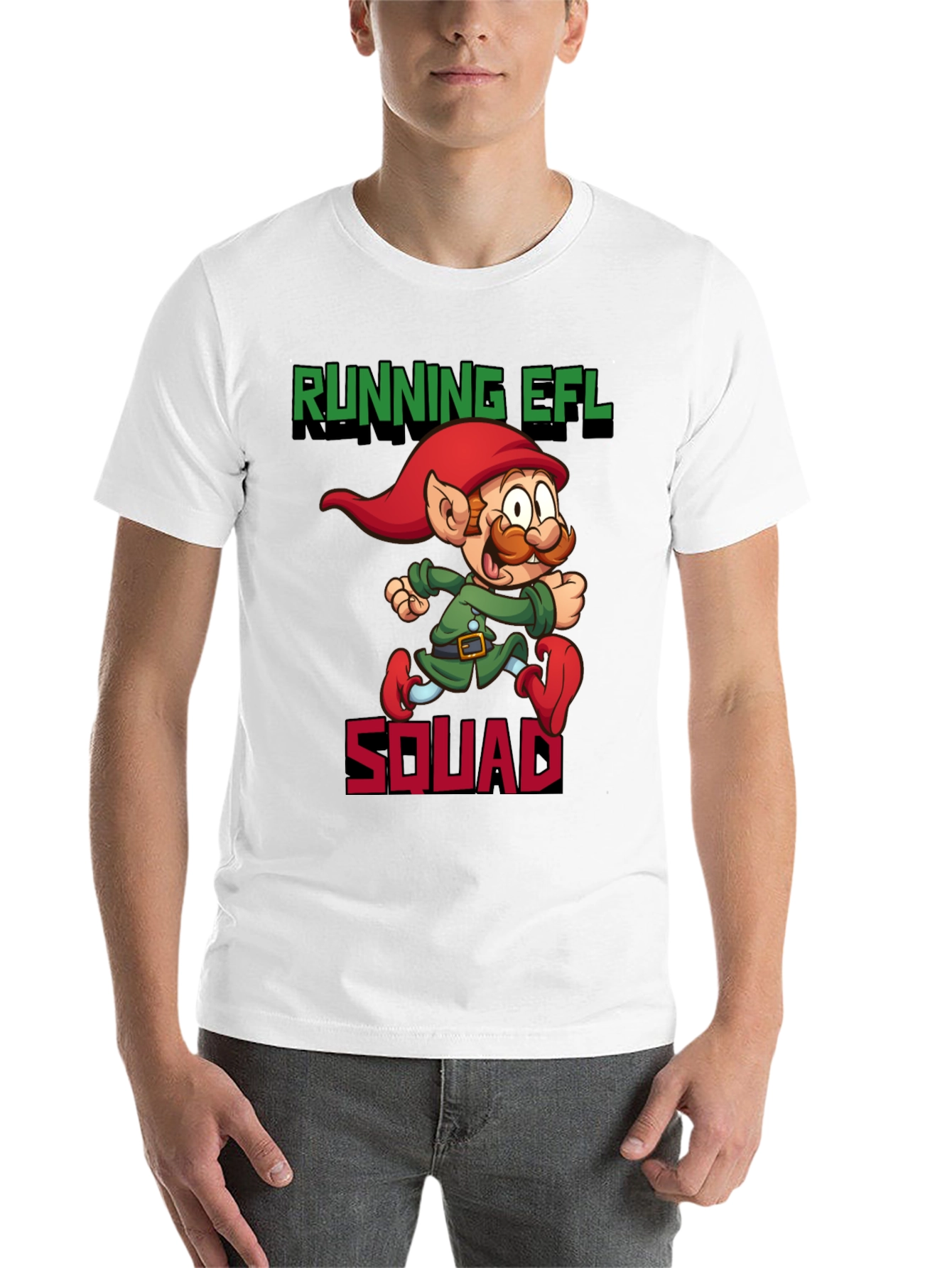 Black Running EFL Squad Graphic Tee - Black Cotton T-Shirt view 14