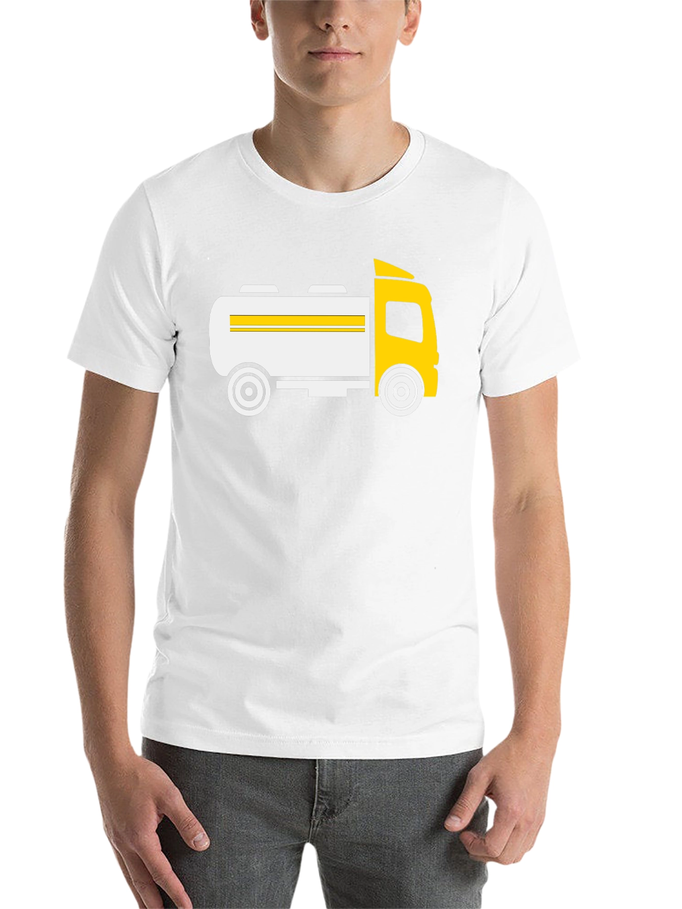 Black Fuel Tanker Truck Graphic T-Shirt - Black view 14