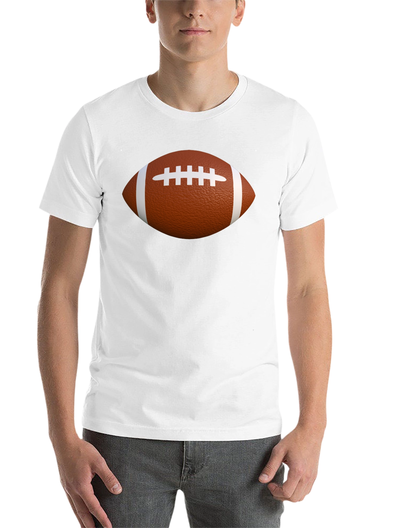 Black Football Graphic T-Shirt - Casual Cotton Tee view 14