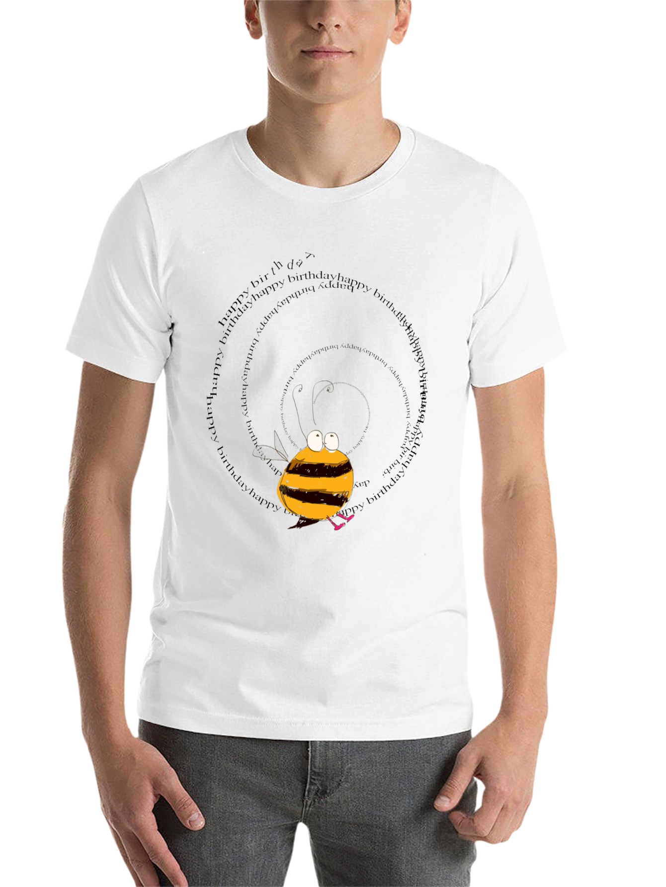 Black Birthday Bee Graphic T-Shirt view 14
