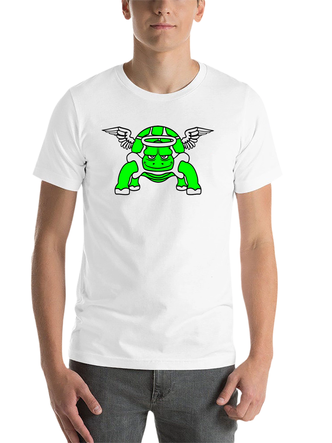 Angel Turtle Graphic Tee - Unique Cartoon Design! - 14