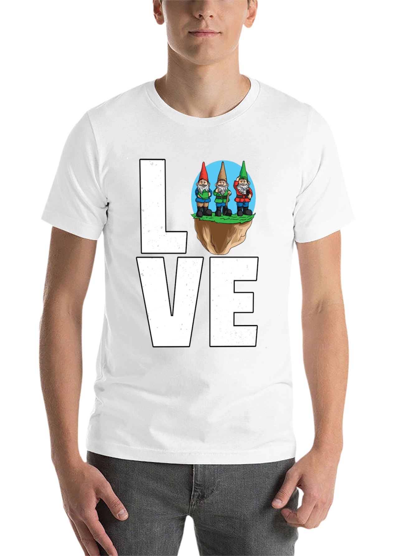 Black Gnome Love T-Shirt - Whimsical Garden Lover Tee view 14