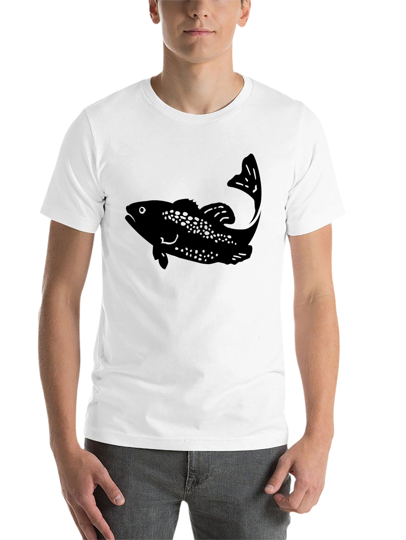 Black Black Fish Graphic Tee - Casual Style view 14