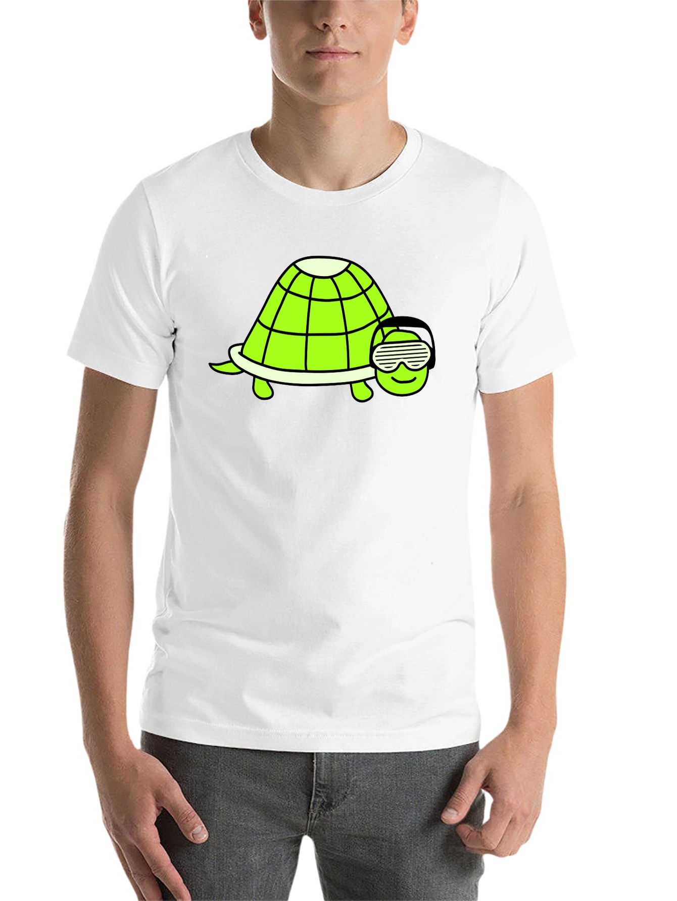 Black Cool Turtle Graphic T-Shirt - Black view 14