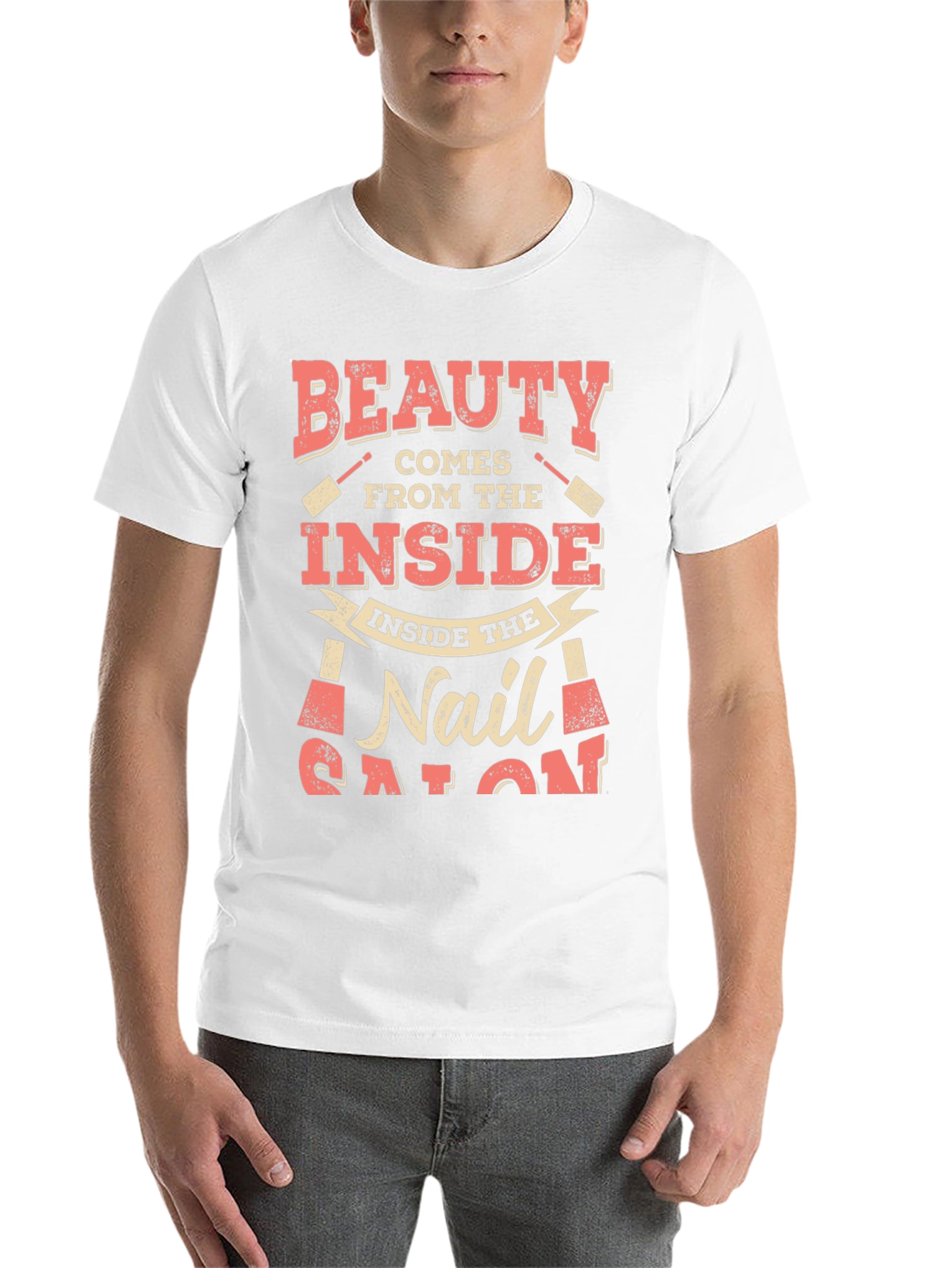 Black Beauty Comes From the Inside Nail Salon T-Shirt view 14
