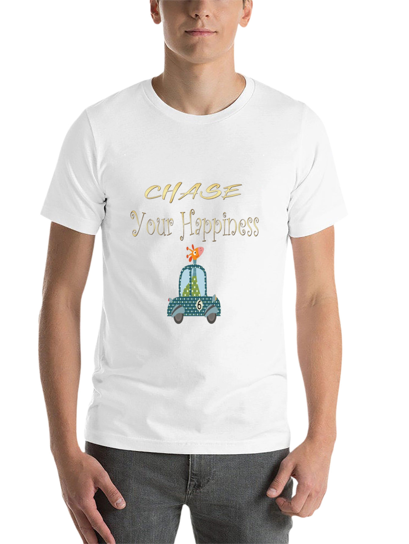 Black Chase Your Happiness Graphic Tee view 14