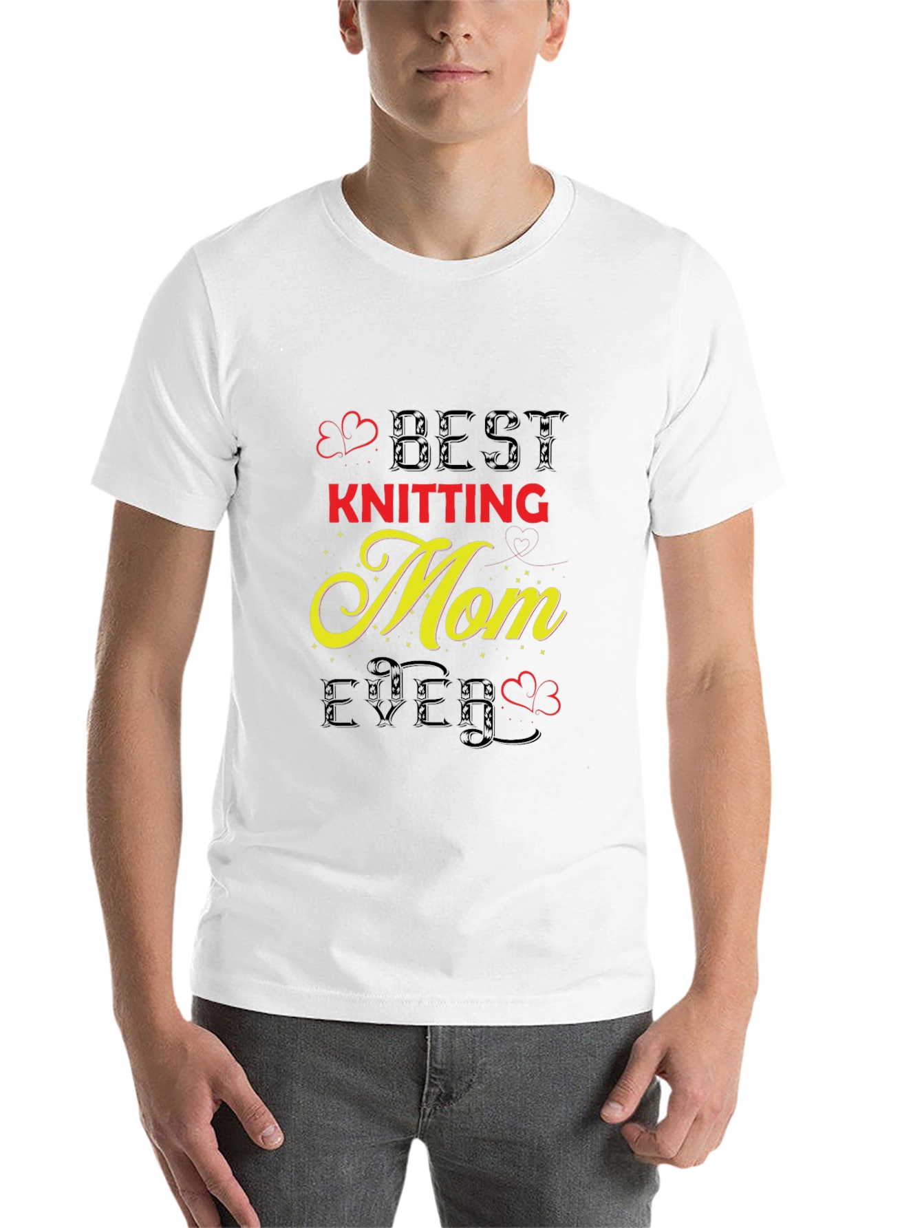 Black Best Knitting Mom Ever T-Shirt view 14