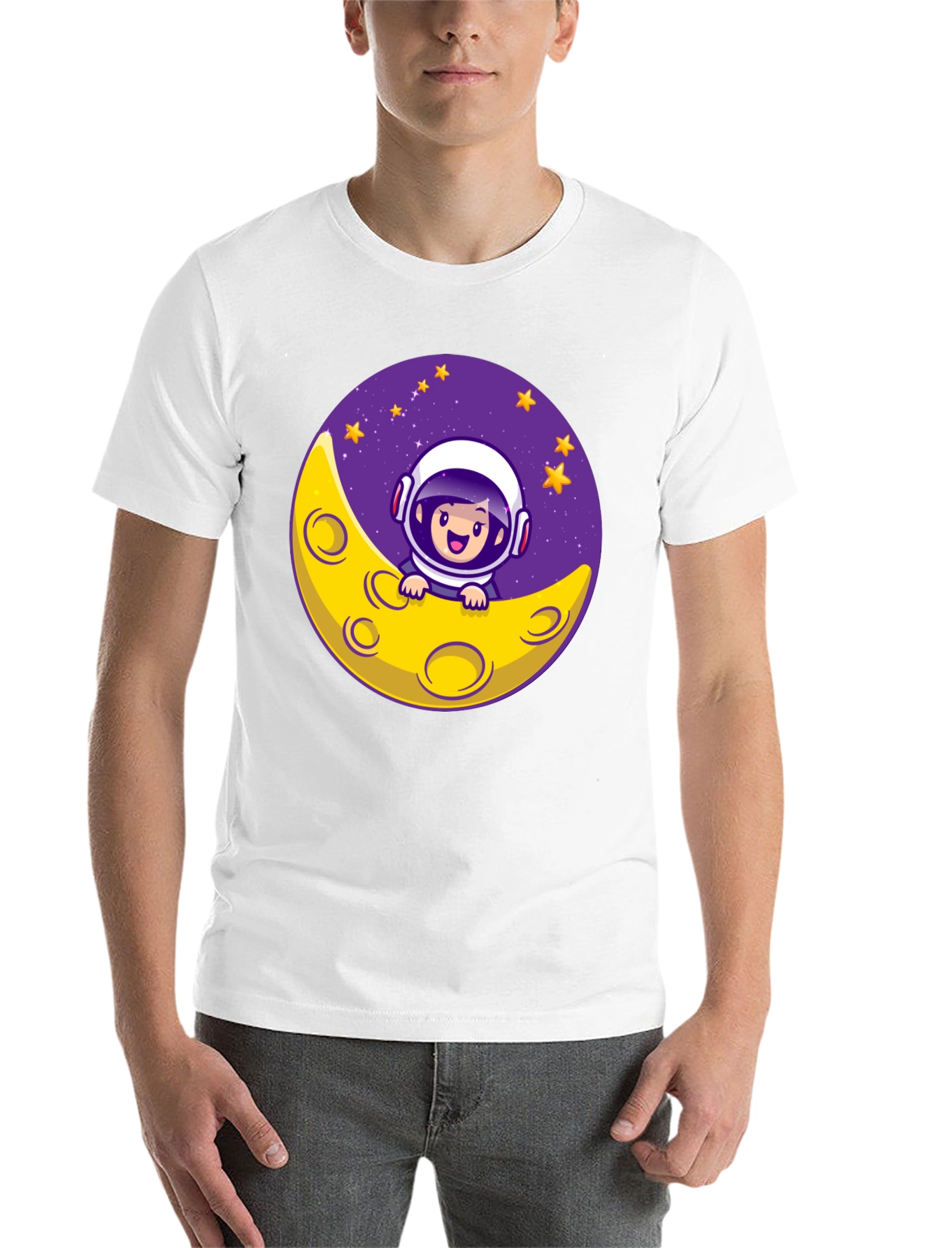 Black Astronaut Moon T-Shirt view 14