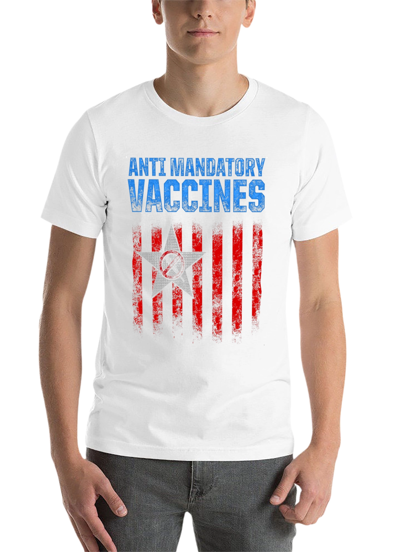Black Anti Mandatory Vaccines T-Shirt Black Cotton view 14