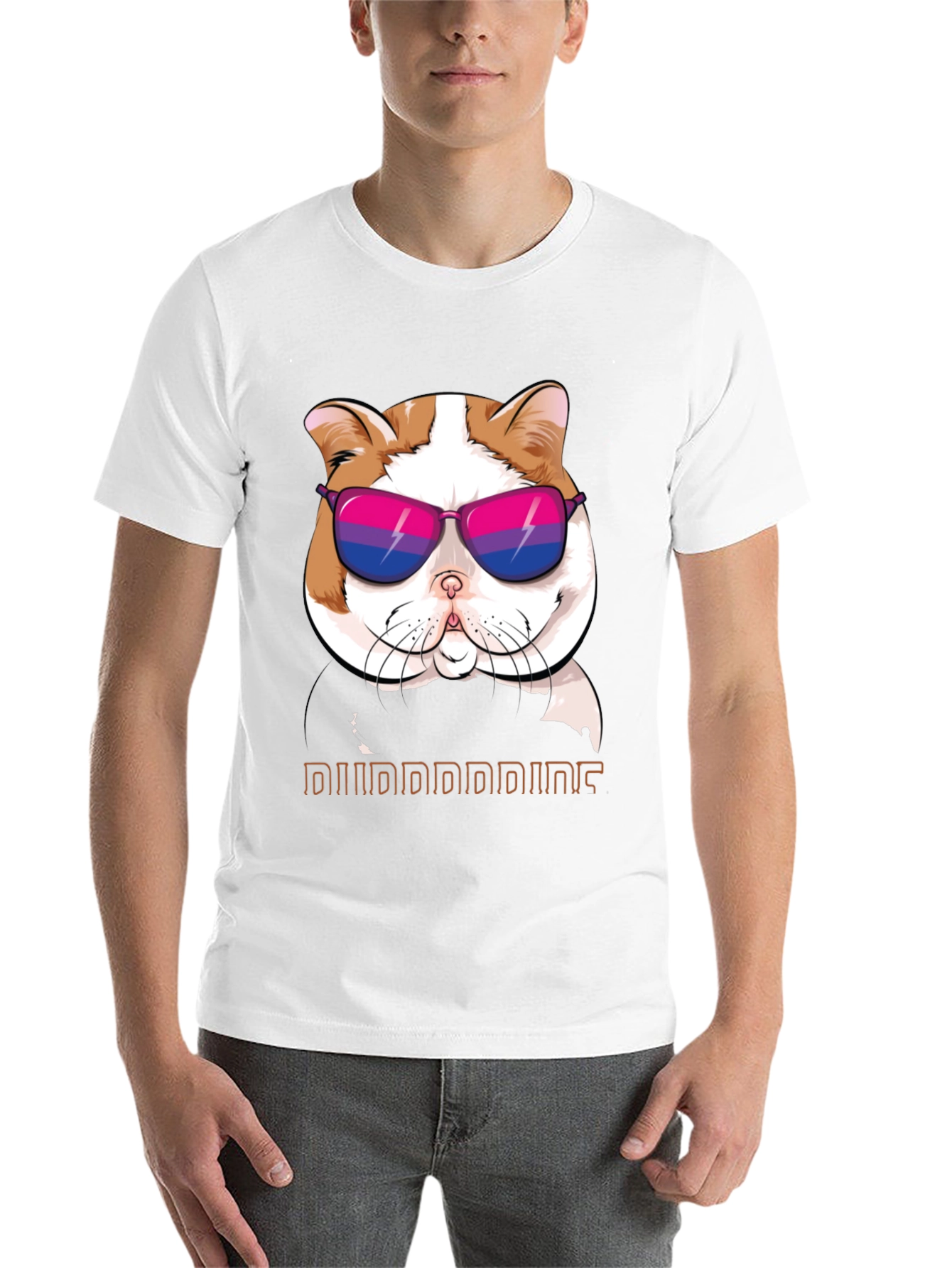 Cool Cat T-Shirt: Bi Pride Sunglasses - 14
