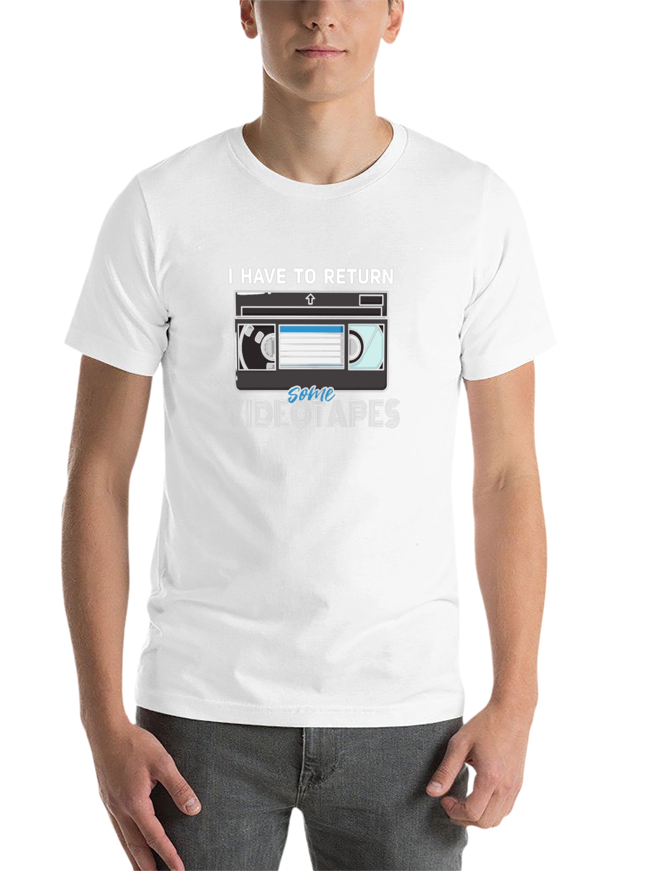 Black I Have To Return Some Videotapes T-Shirt view 14