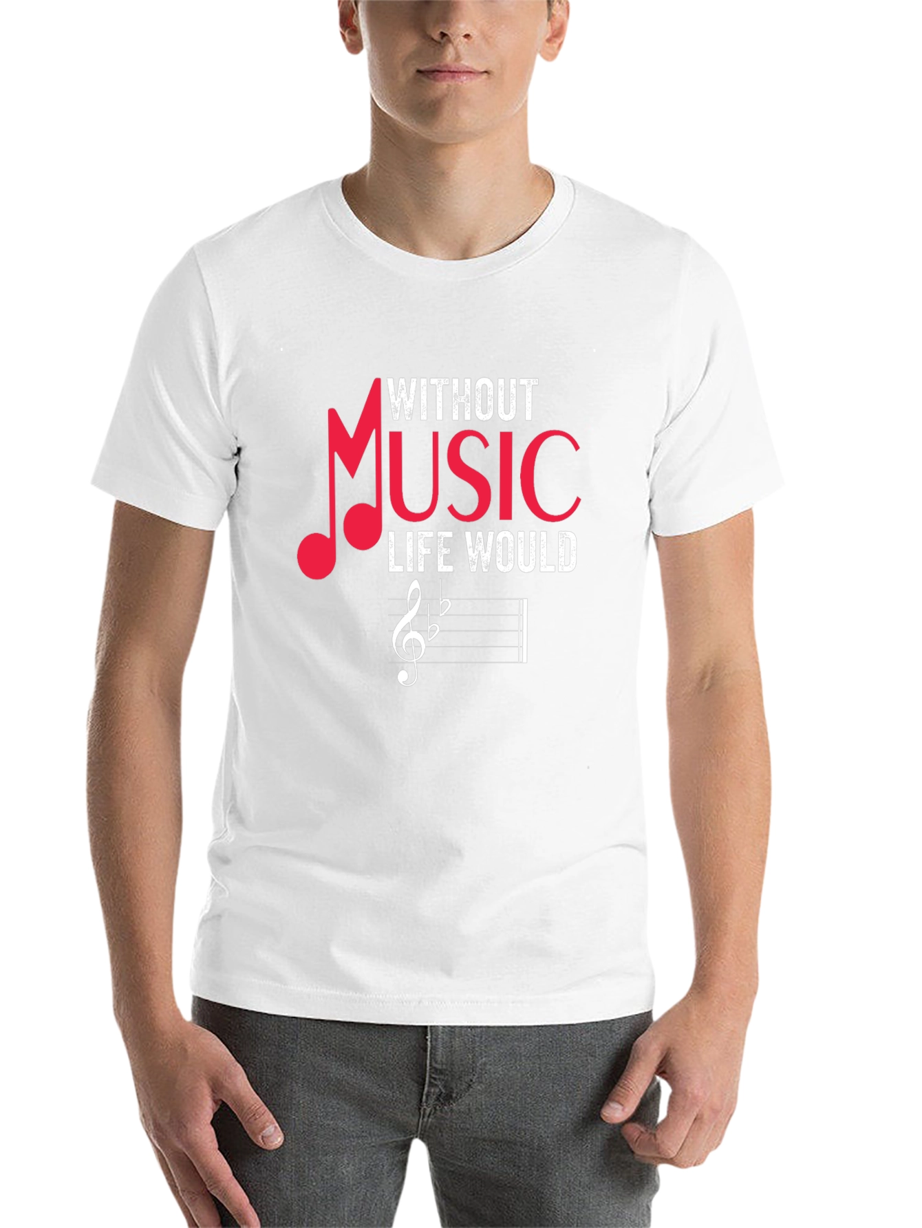 Black Music Lover Graphic Tee - Without Music Life Would... view 14