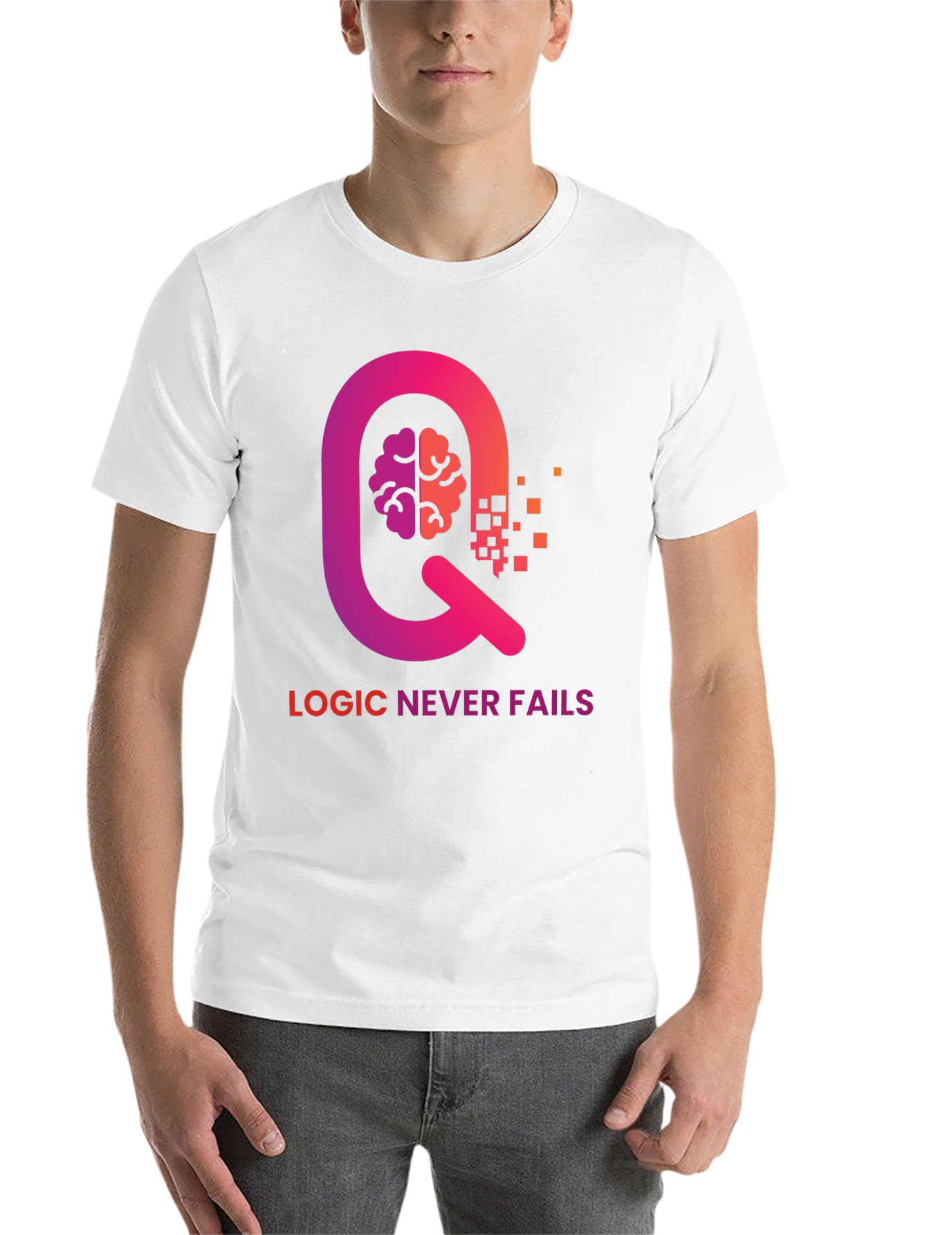 Black Logic Never Fails Graphic Tee view 14