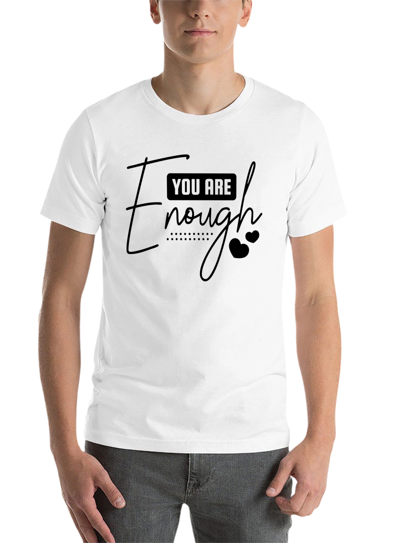 Black You Are Enough Graphic Tee - Unisex view 14
