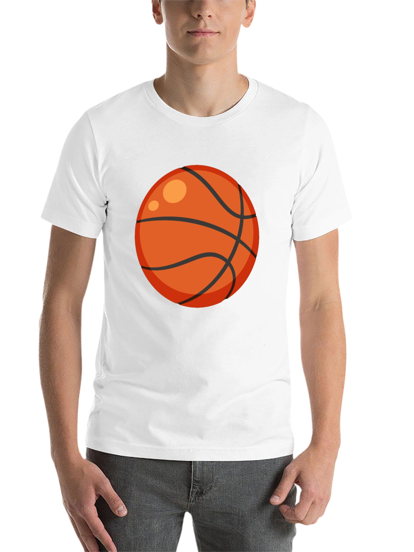 Black Basketball Graphic Tee - Black Cotton T-Shirt view 14