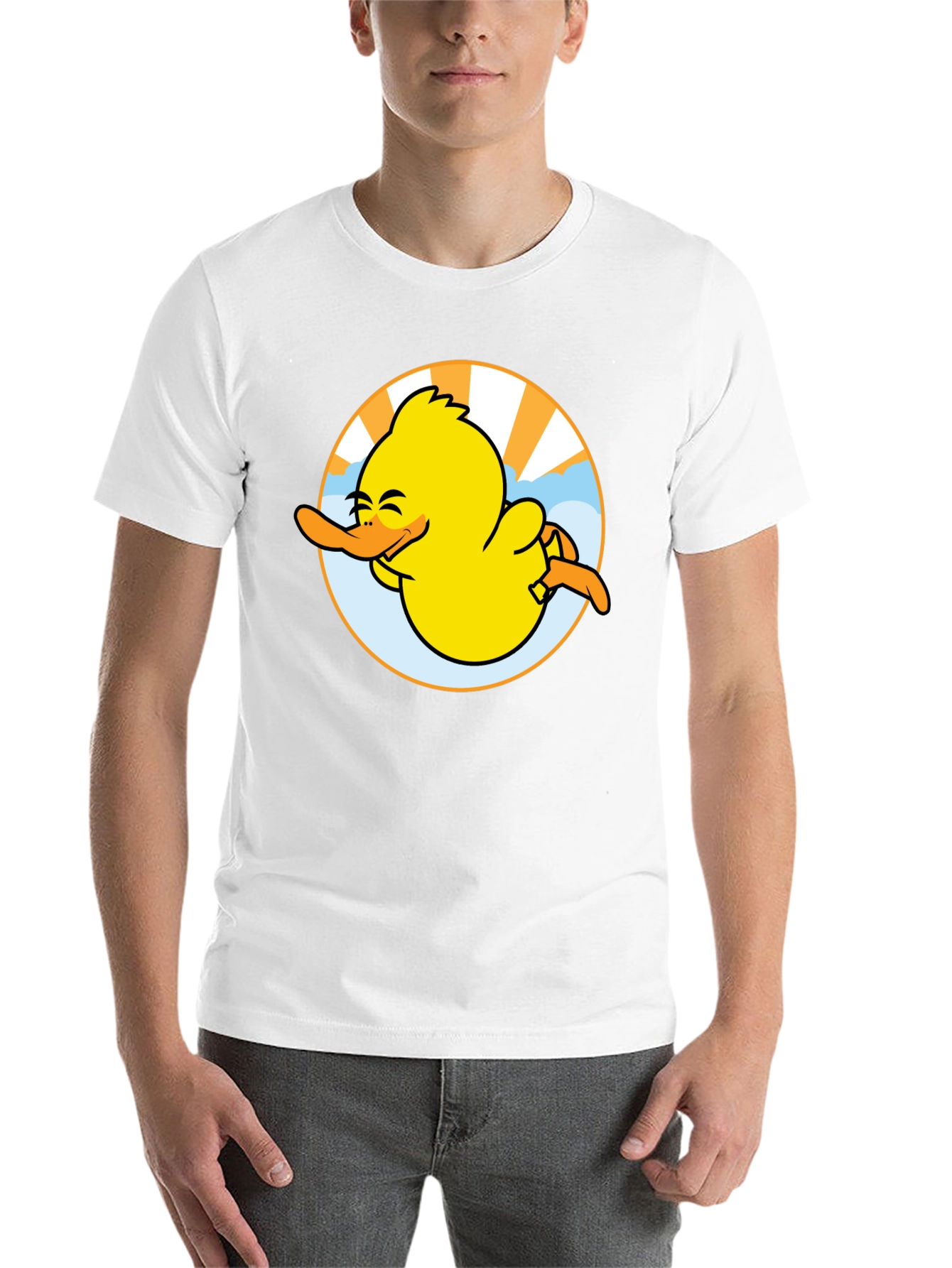 Black Happy Duck Graphic Tee - Fun Black T-Shirt view 14