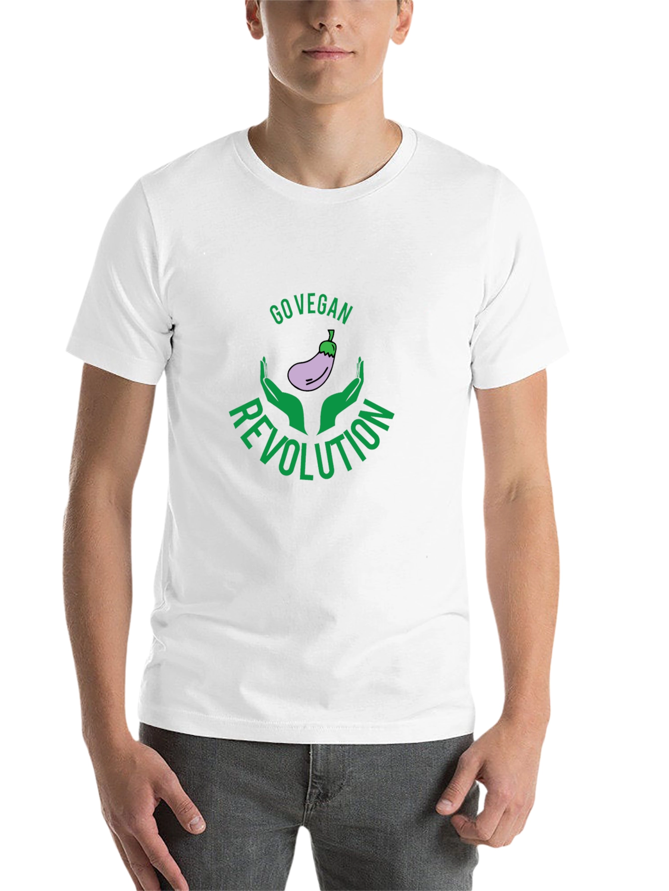Go Vegan Revolution Black Graphic Tee - 14