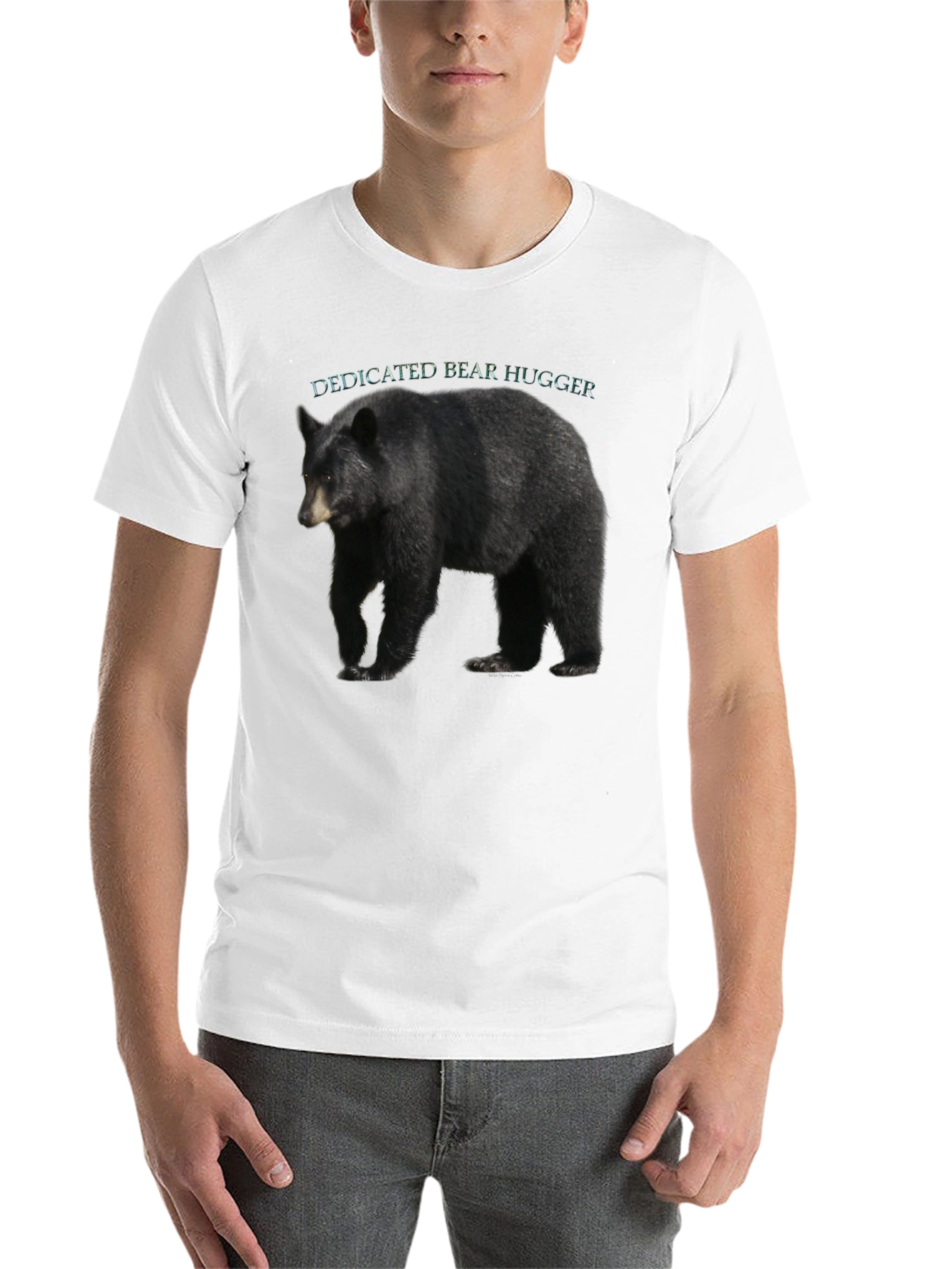 Black Dedicated Bear Hugger Black T-Shirt view 14